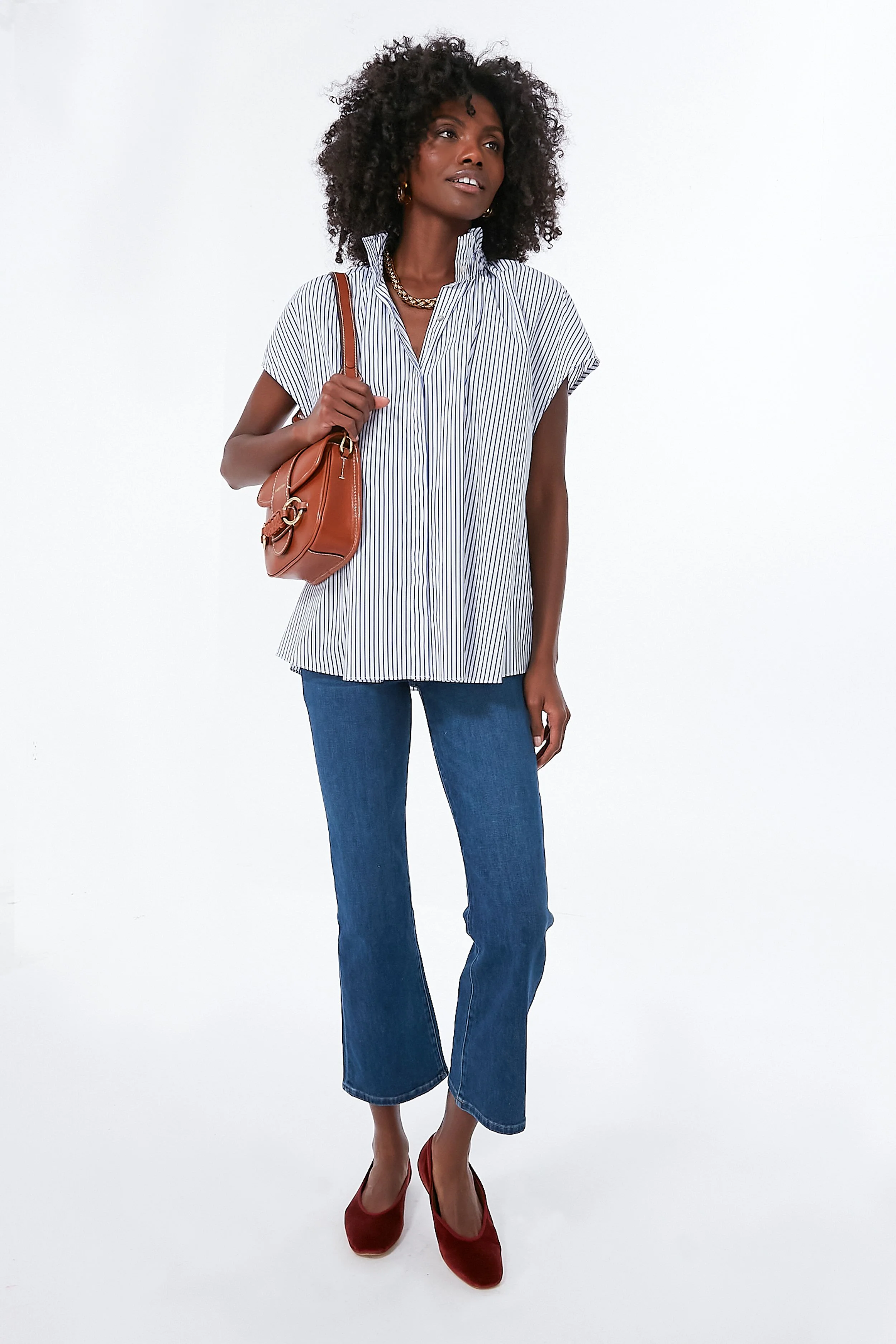 Blue Stripe Rae Blouse - Image 2