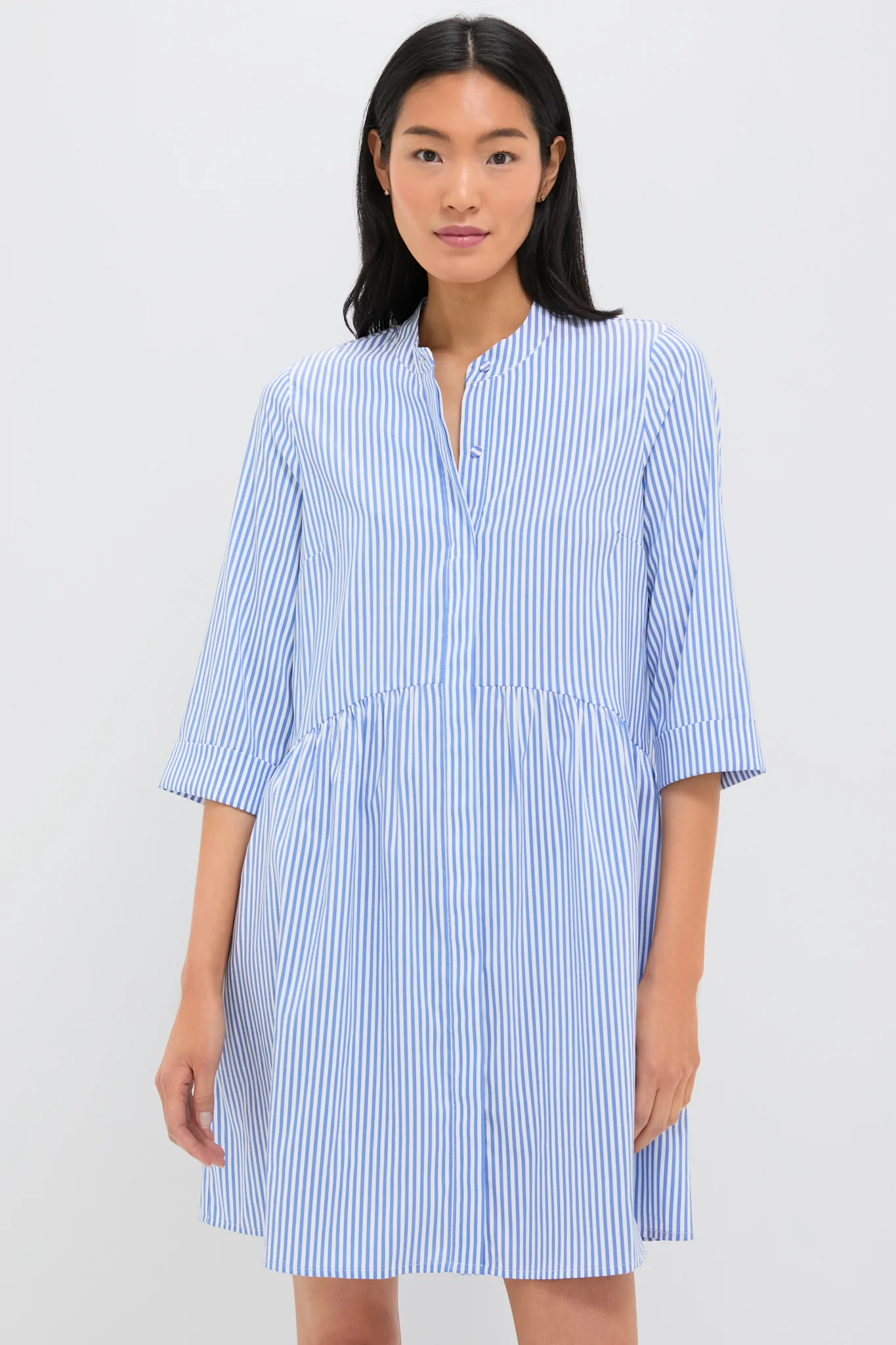 Blue Stripe Royal Shirt Dress