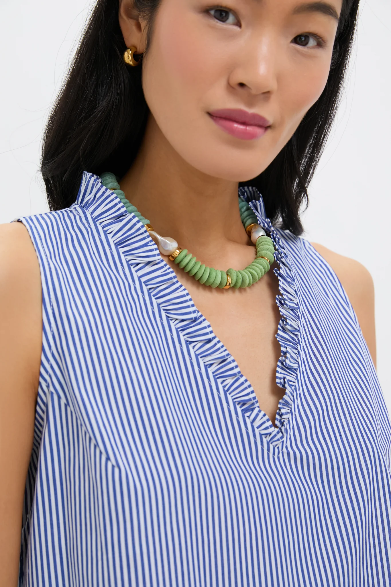 Blue Striped Veronica Top - Image 6