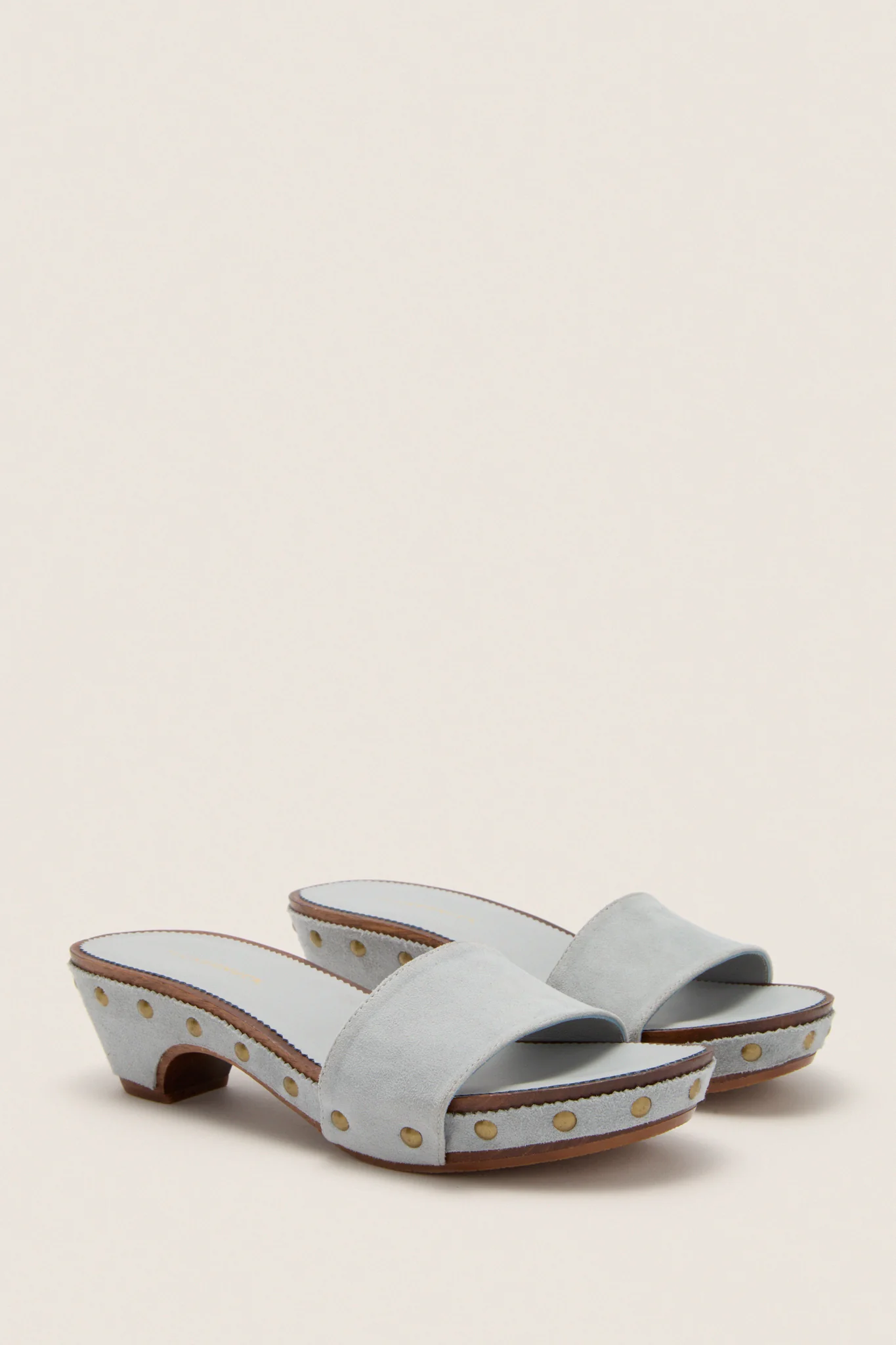 Blue Suede Rosalie Clog Sandals - Image 4