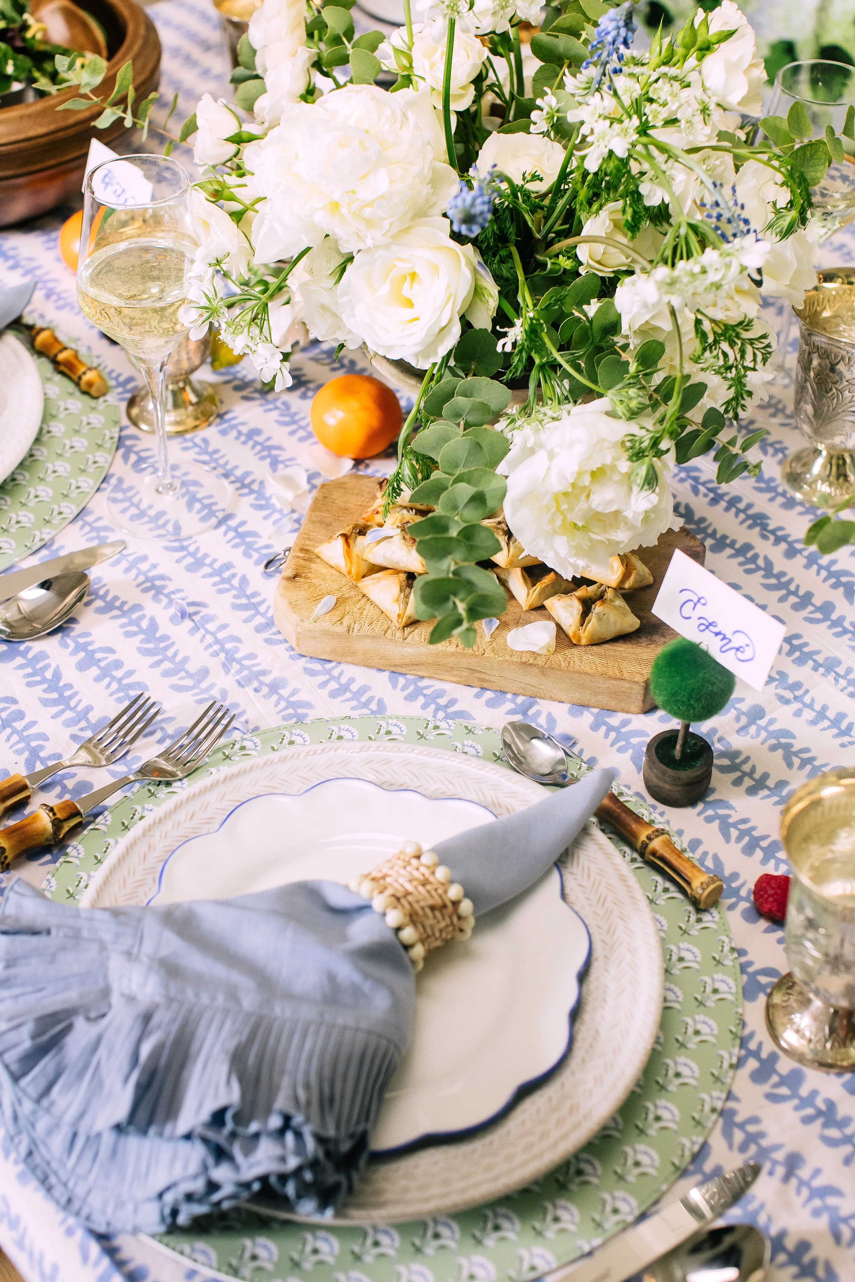 Blue Vines Tablecloth - Image 3