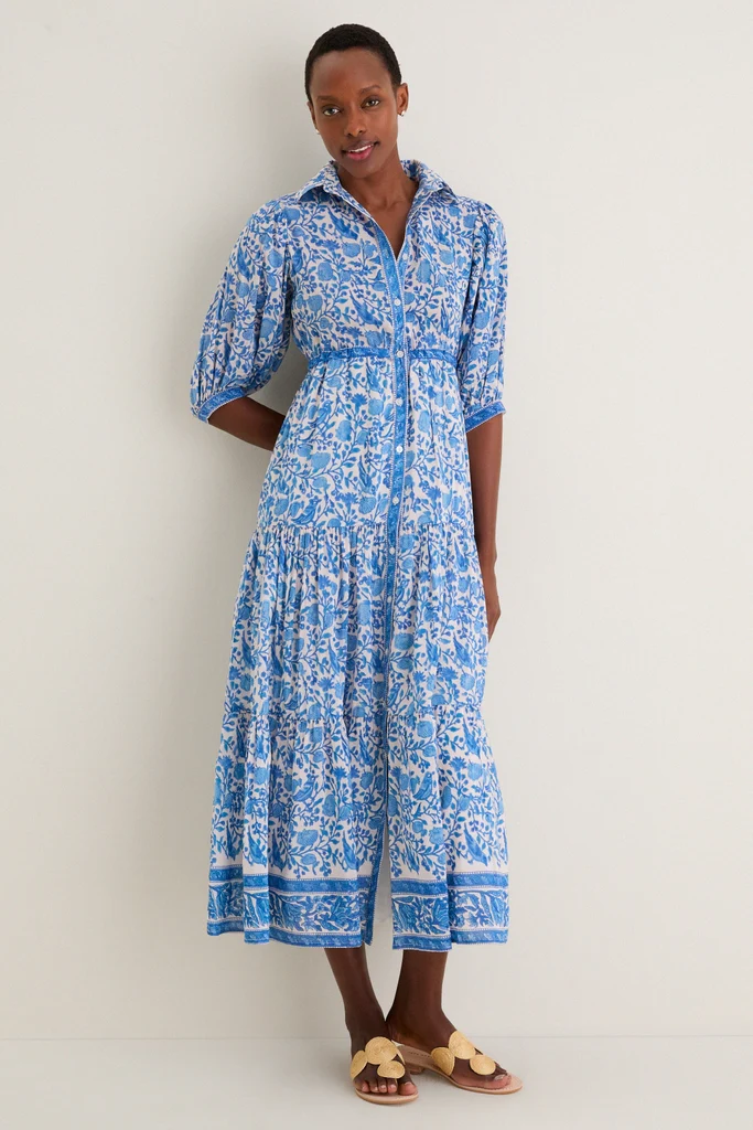 Blue White Blair Maxi Dress