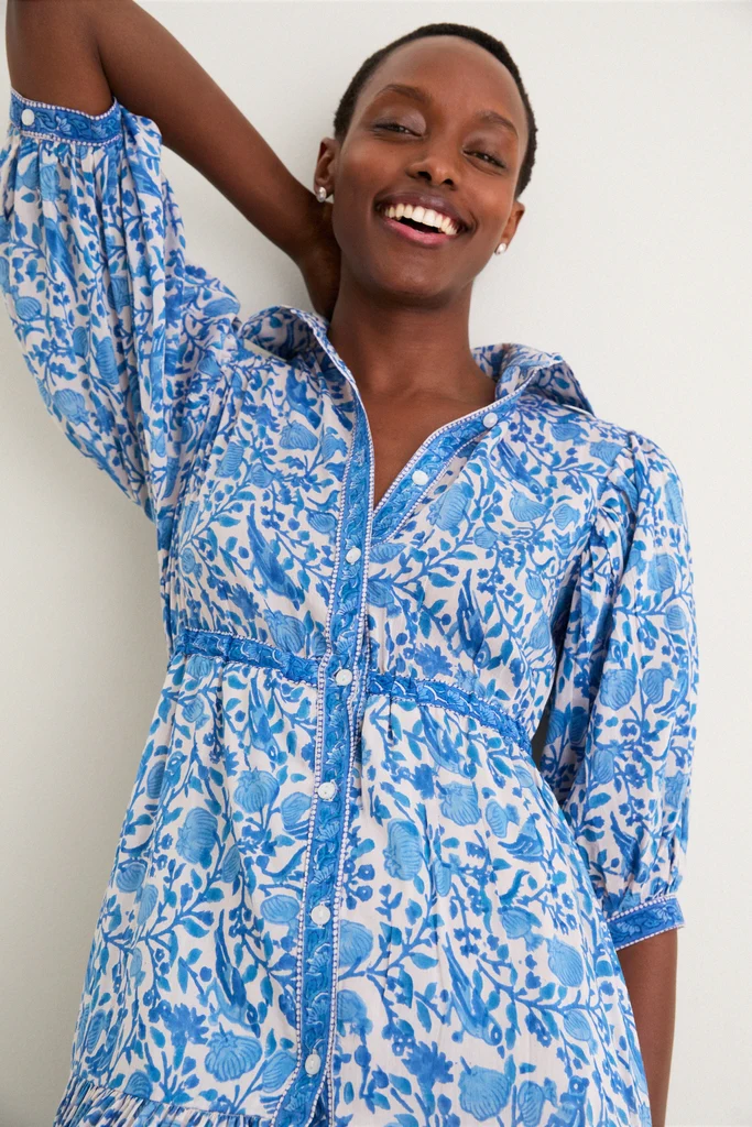 Blue White Blair Maxi Dress - Image 6
