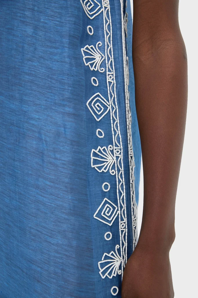 Blue Yasmeen Embellished Midi Dress - Image 2
