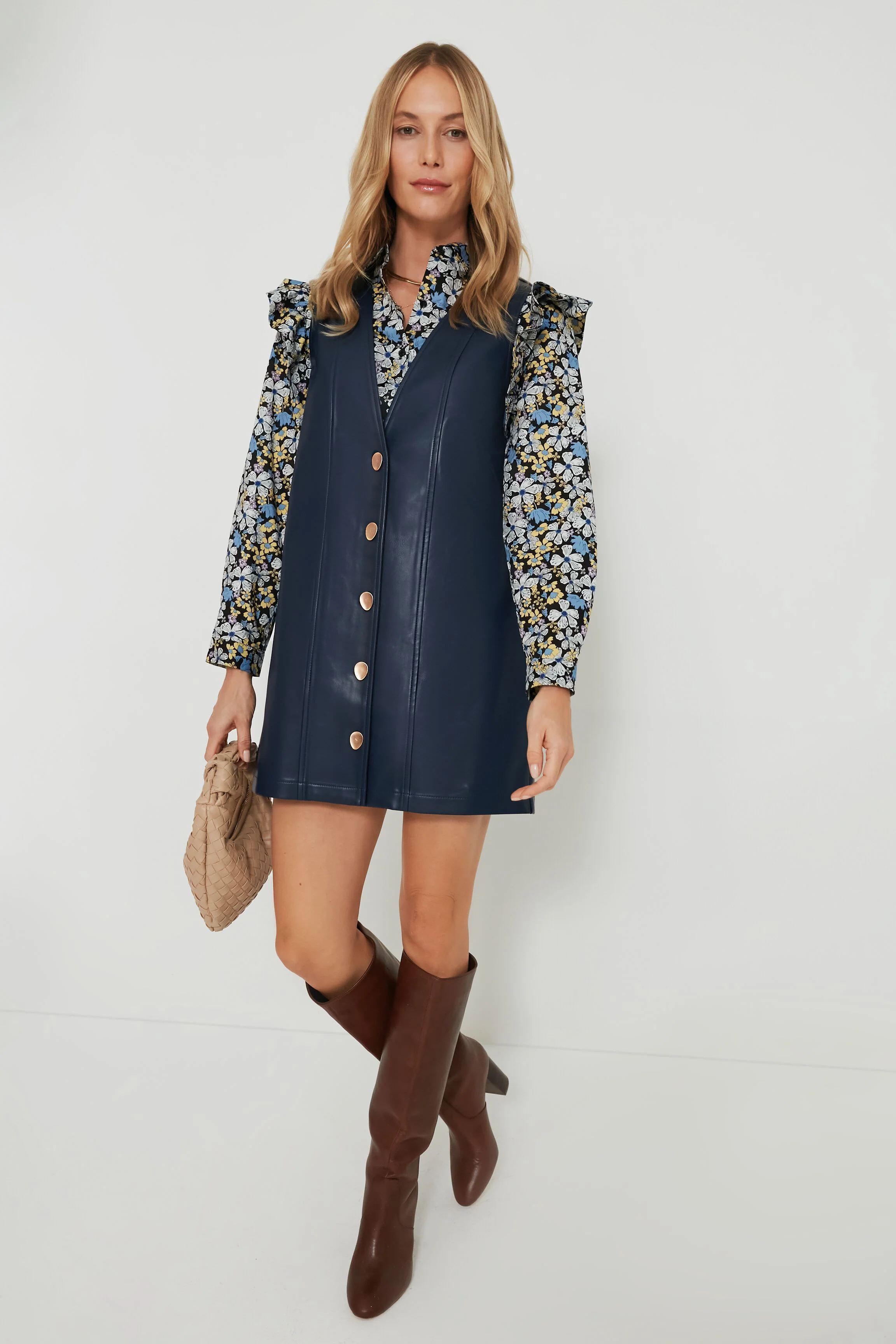Blue & Yellow Floral Primrose Blouse - Image 8