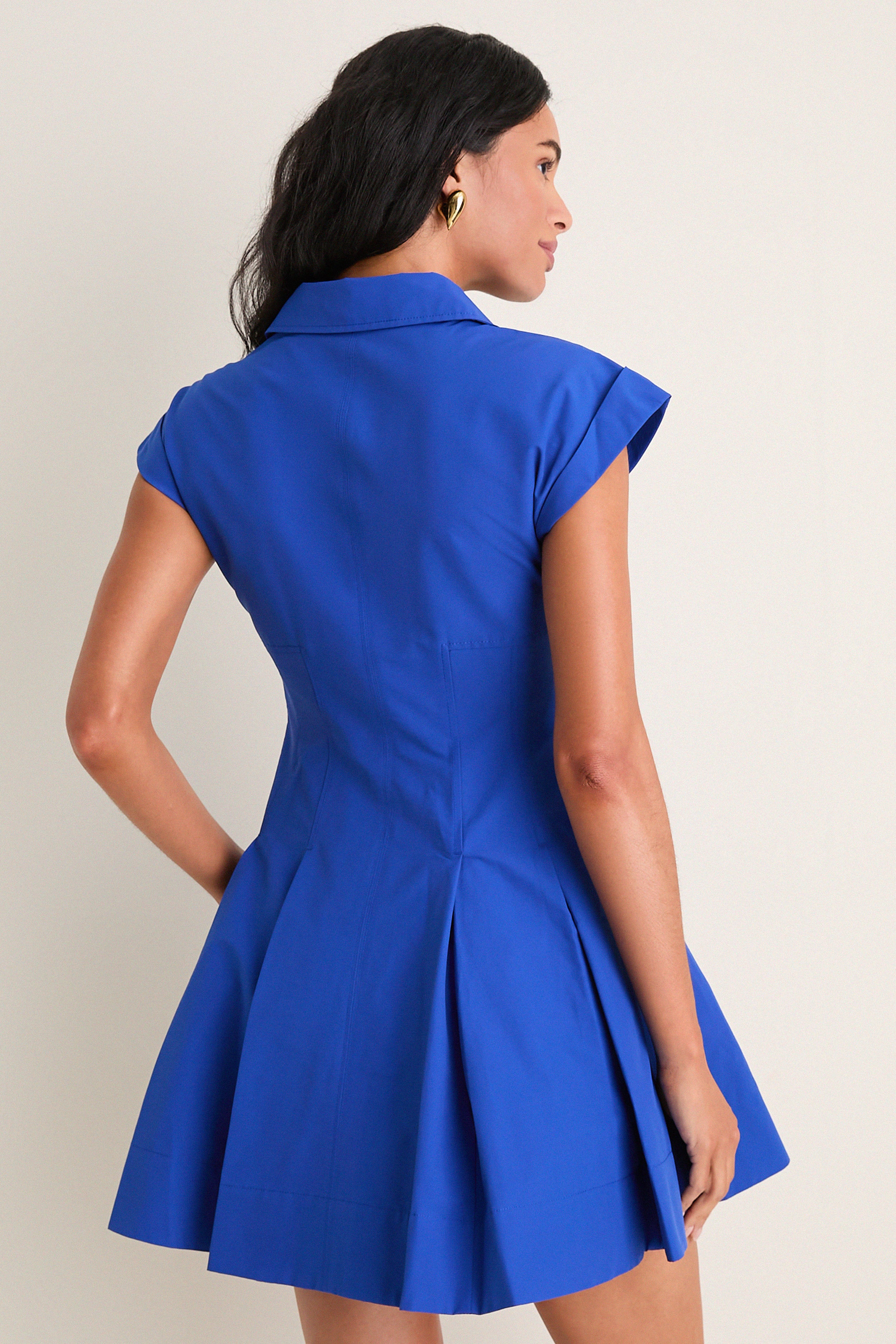 Blueberry Clemmie Cotton Mini Dress - Image 4