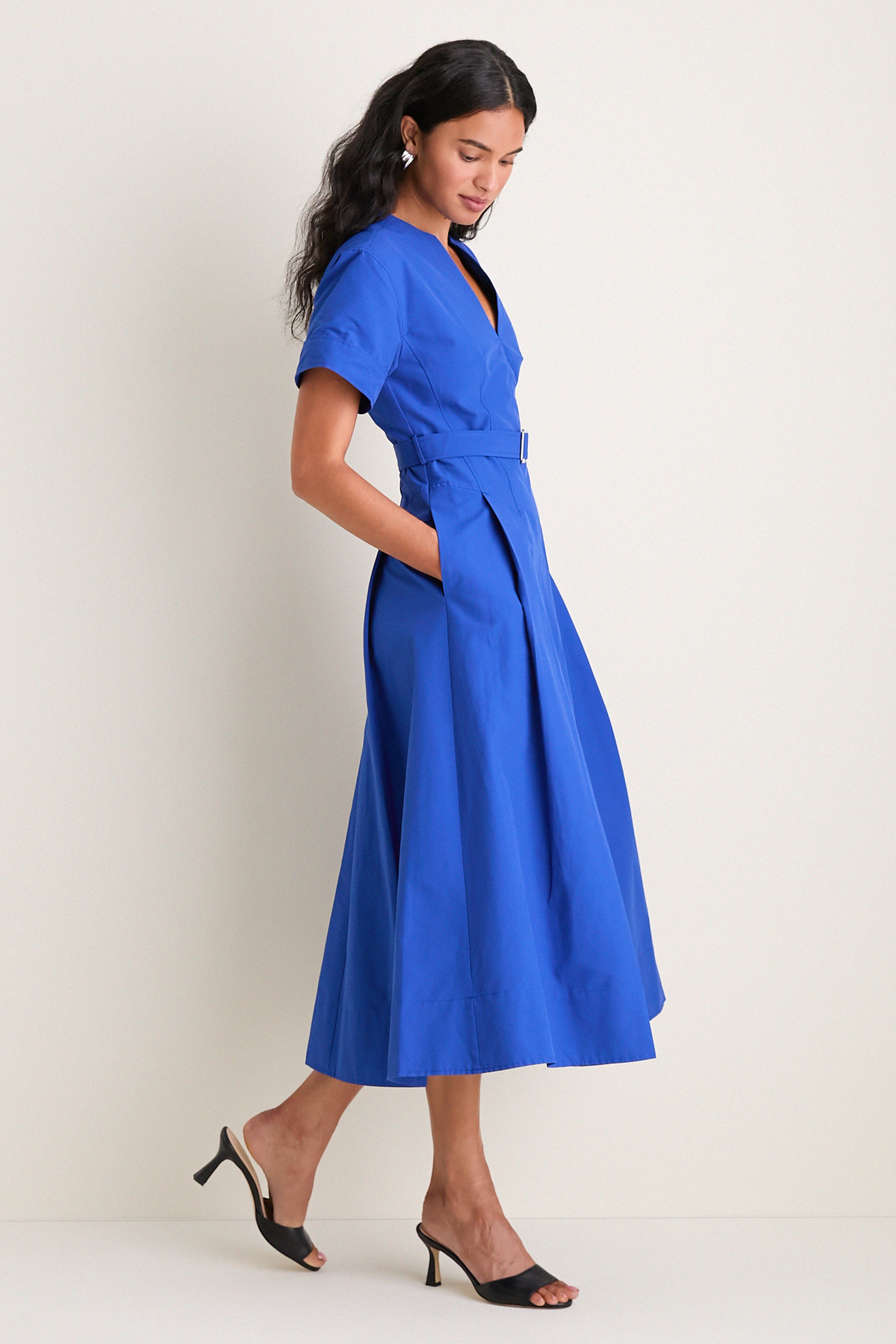 Blueberry Corinne Cotton Midi Dress - Image 3