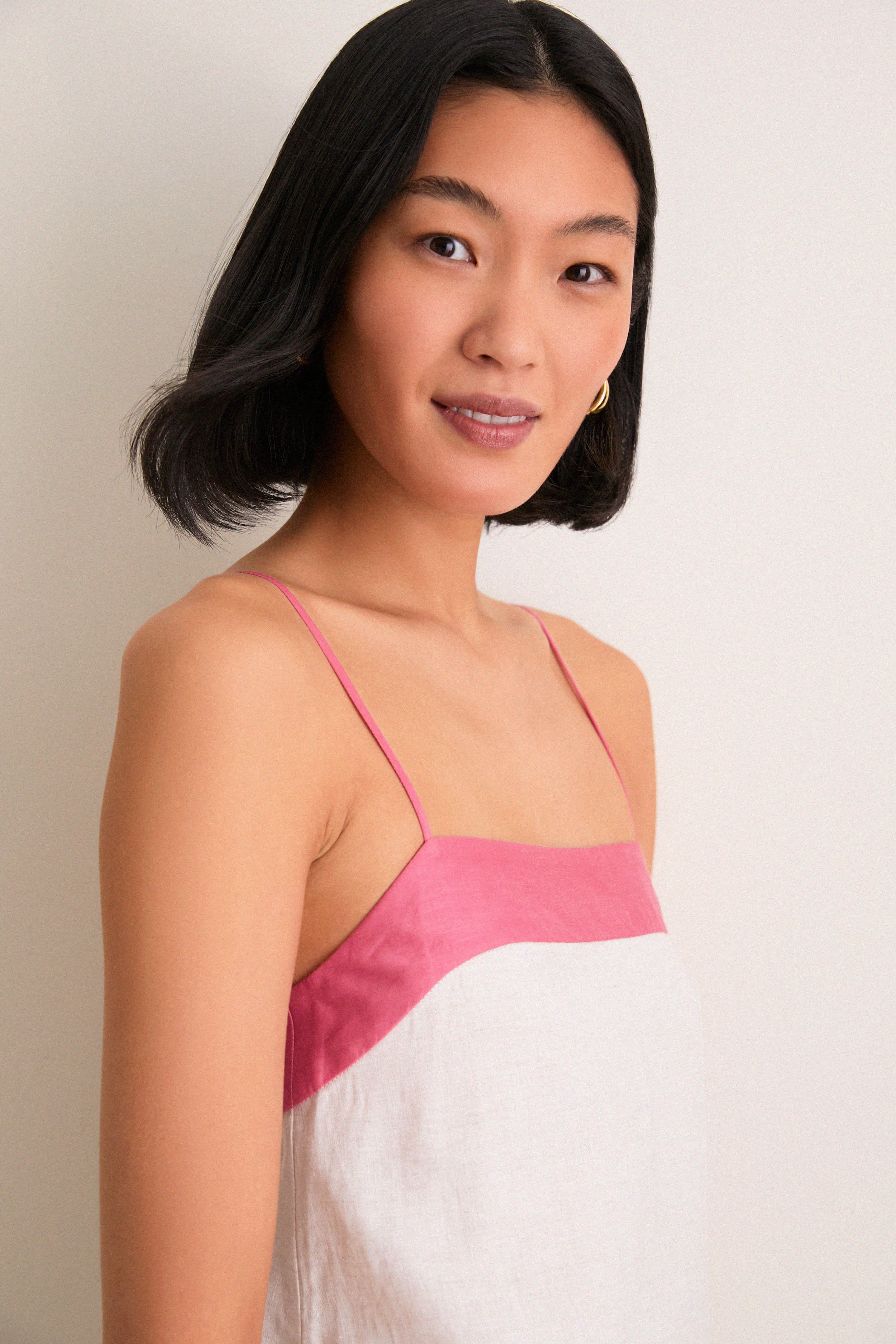 Blush and Canyon Linen Laura Mini Dress - Image 5