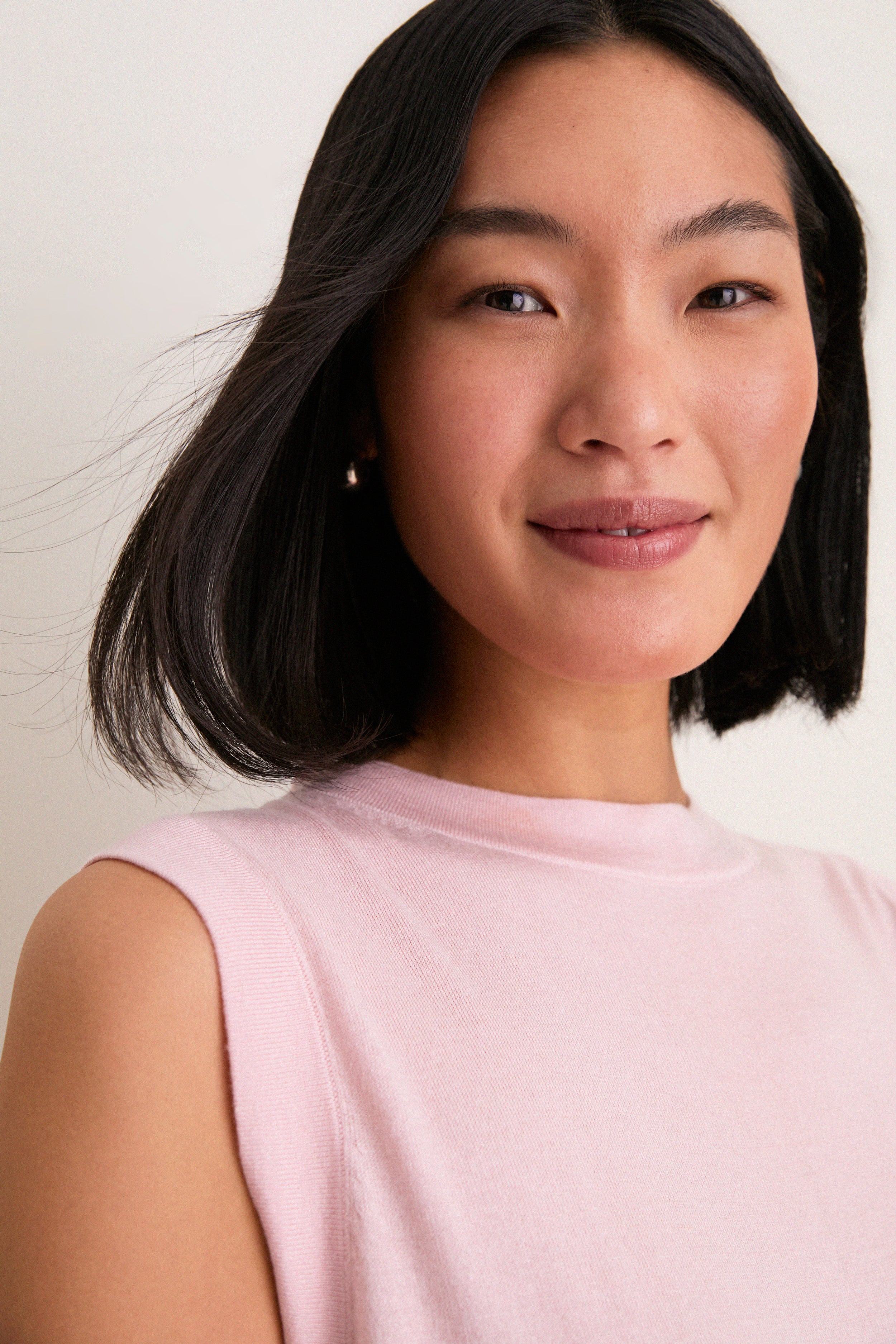 Blush Cashmere Silk Sleeveless Ava Shell - Image 4