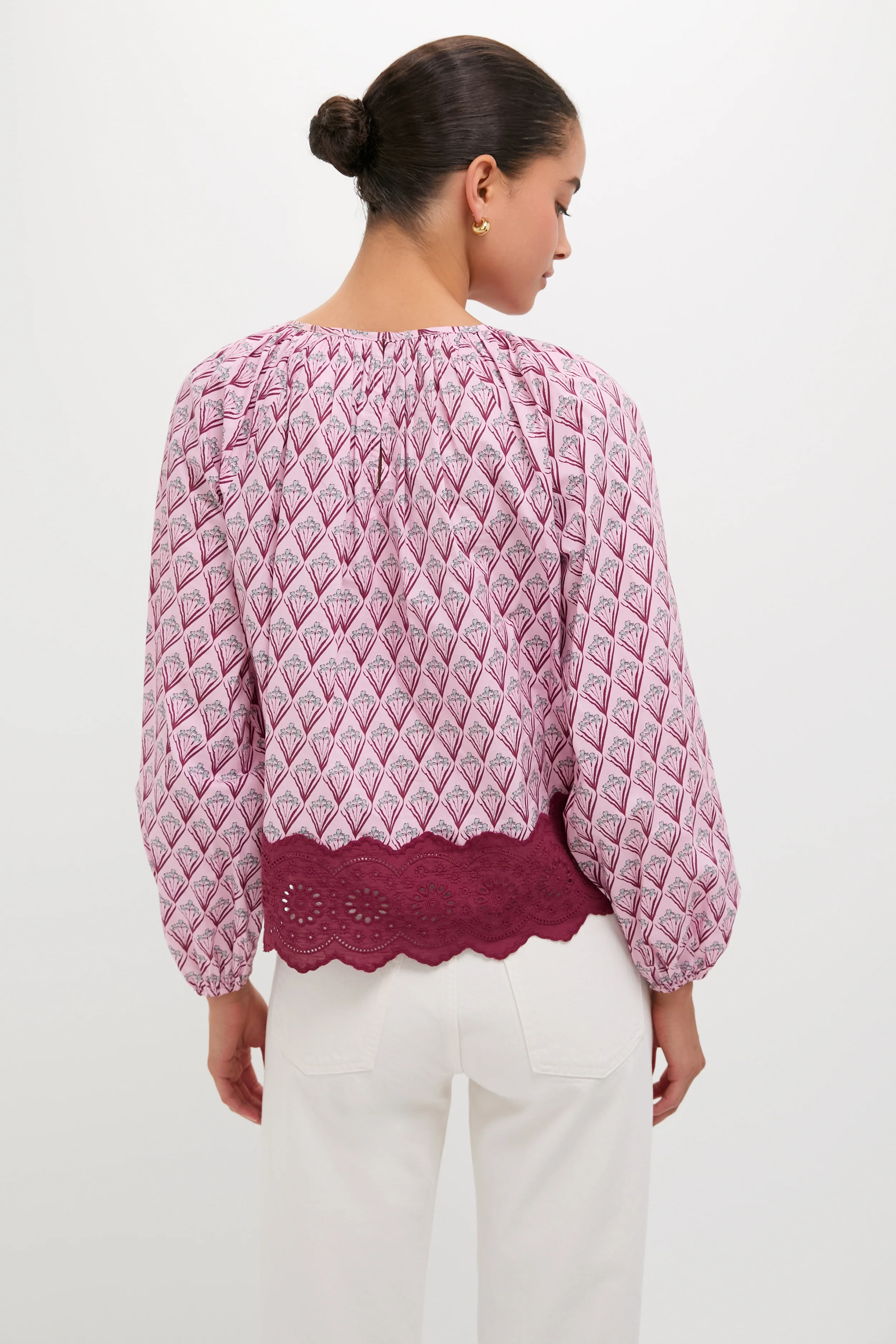 Blush Trellis Floral Marika Blouse - Image 4