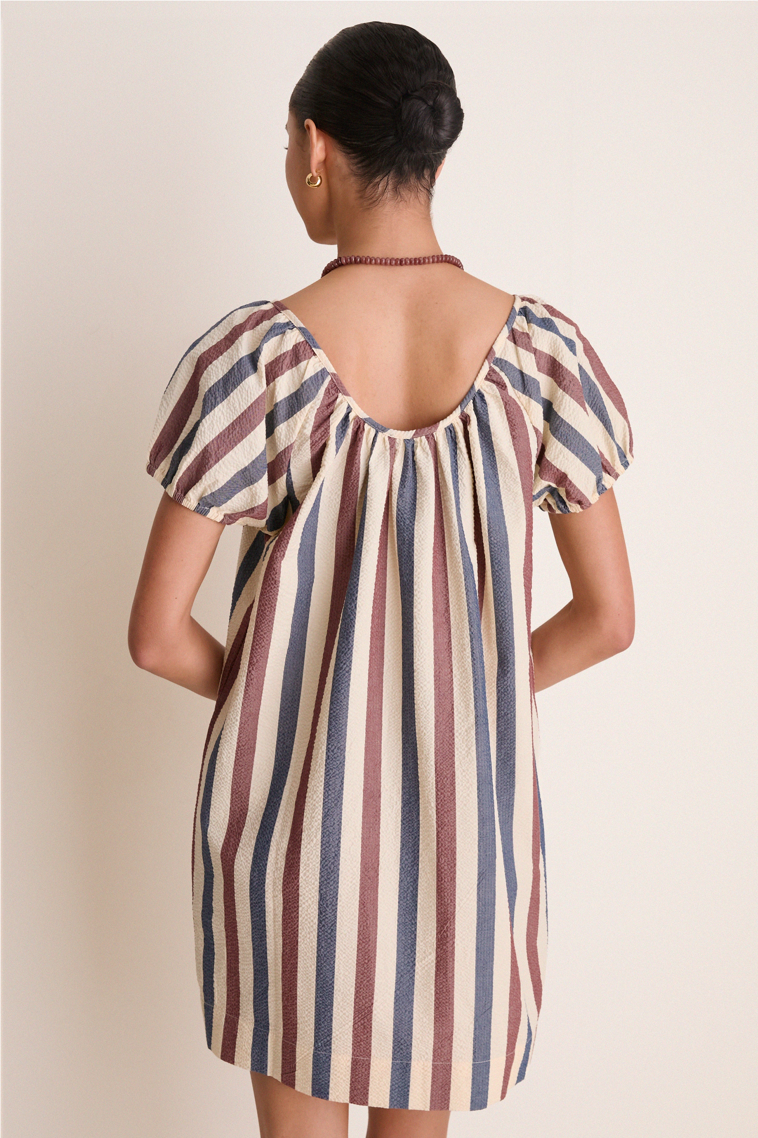 Boardwalk Stripe Seersucker Brittany Coverup - Image 4