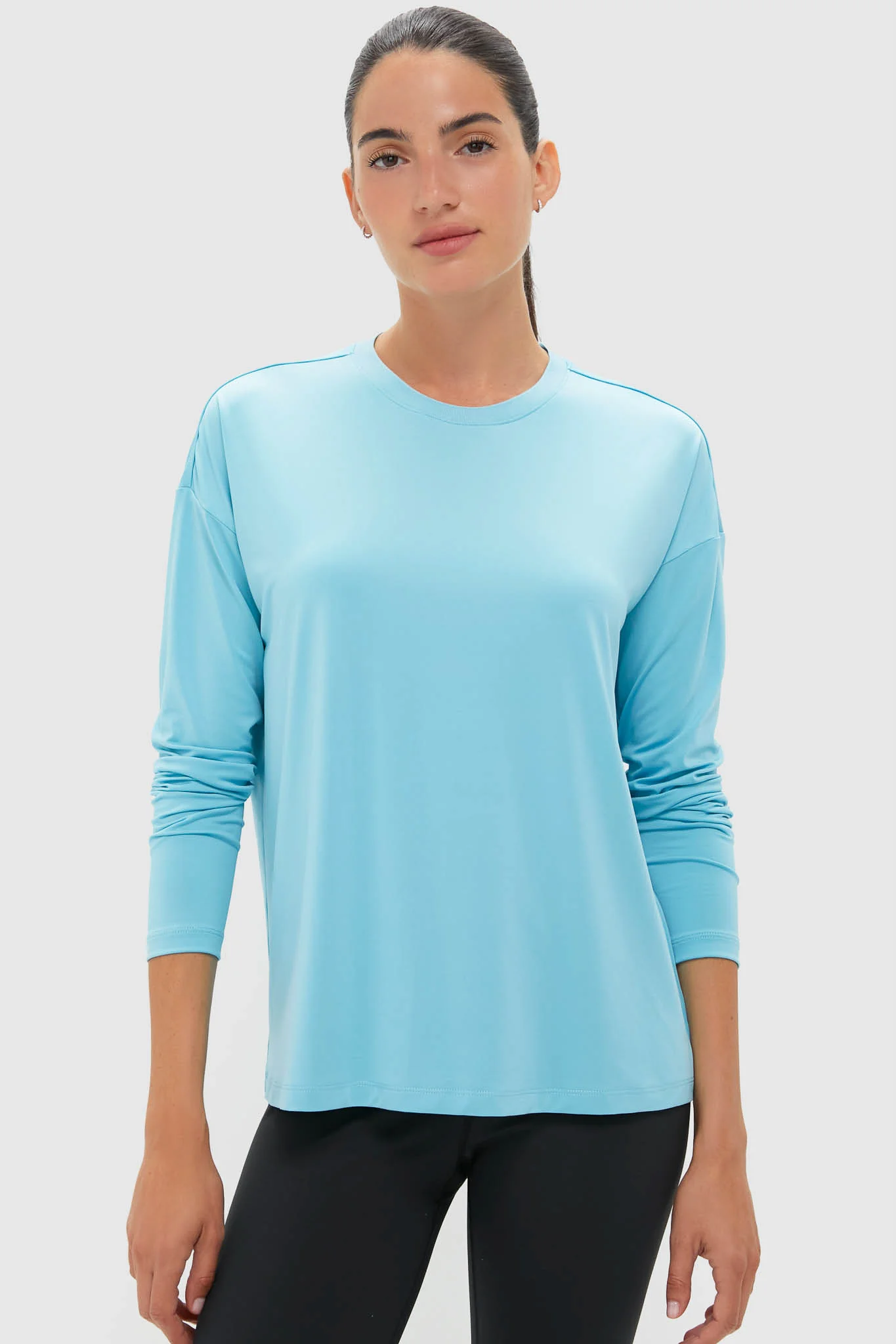 Bright Blue Long Sleeve Performance Jersey Ryan Boyfriend Tee