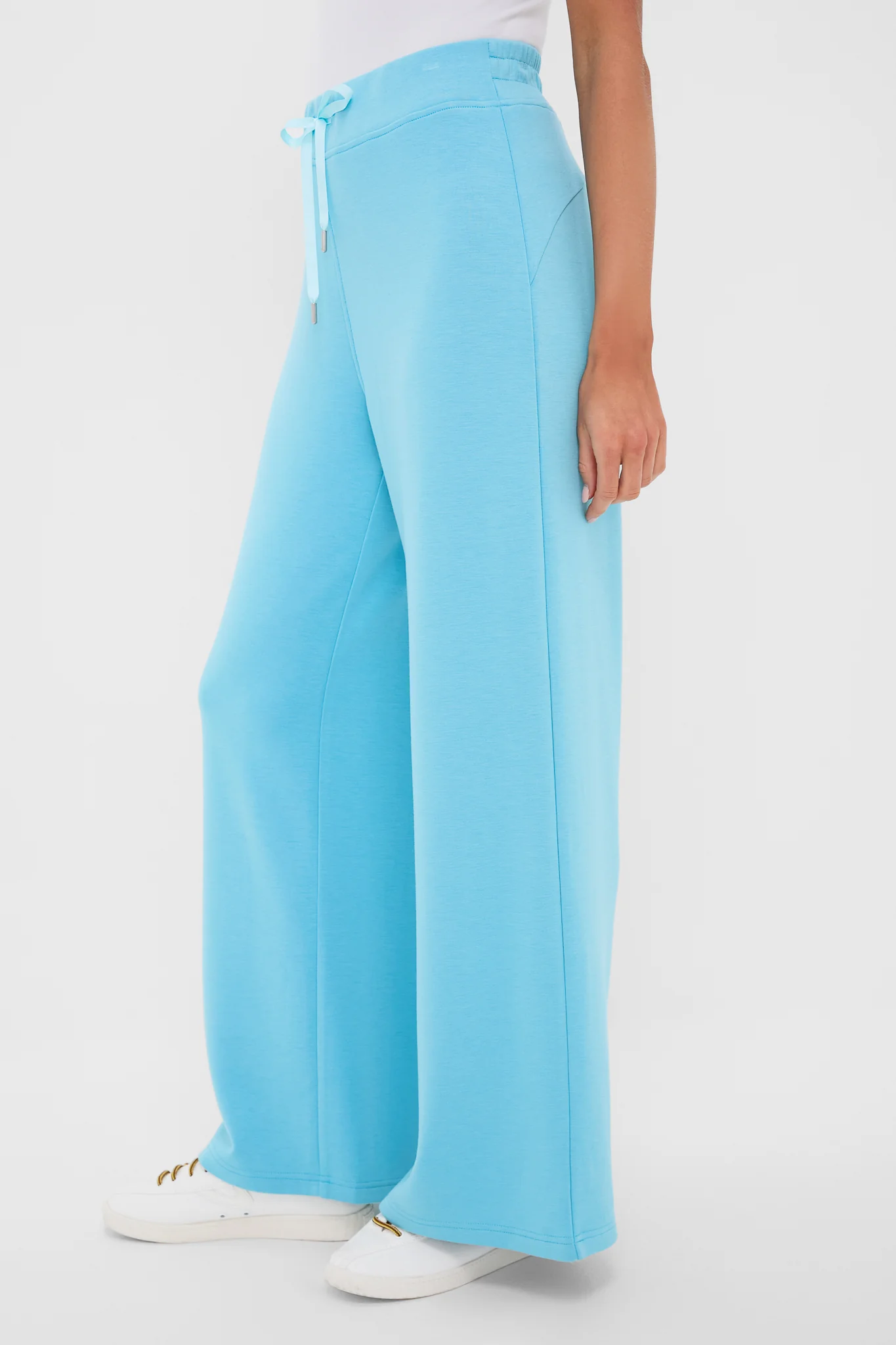 Bright Blue Wide Leg Comfort Stretch Finn Pants - Image 3