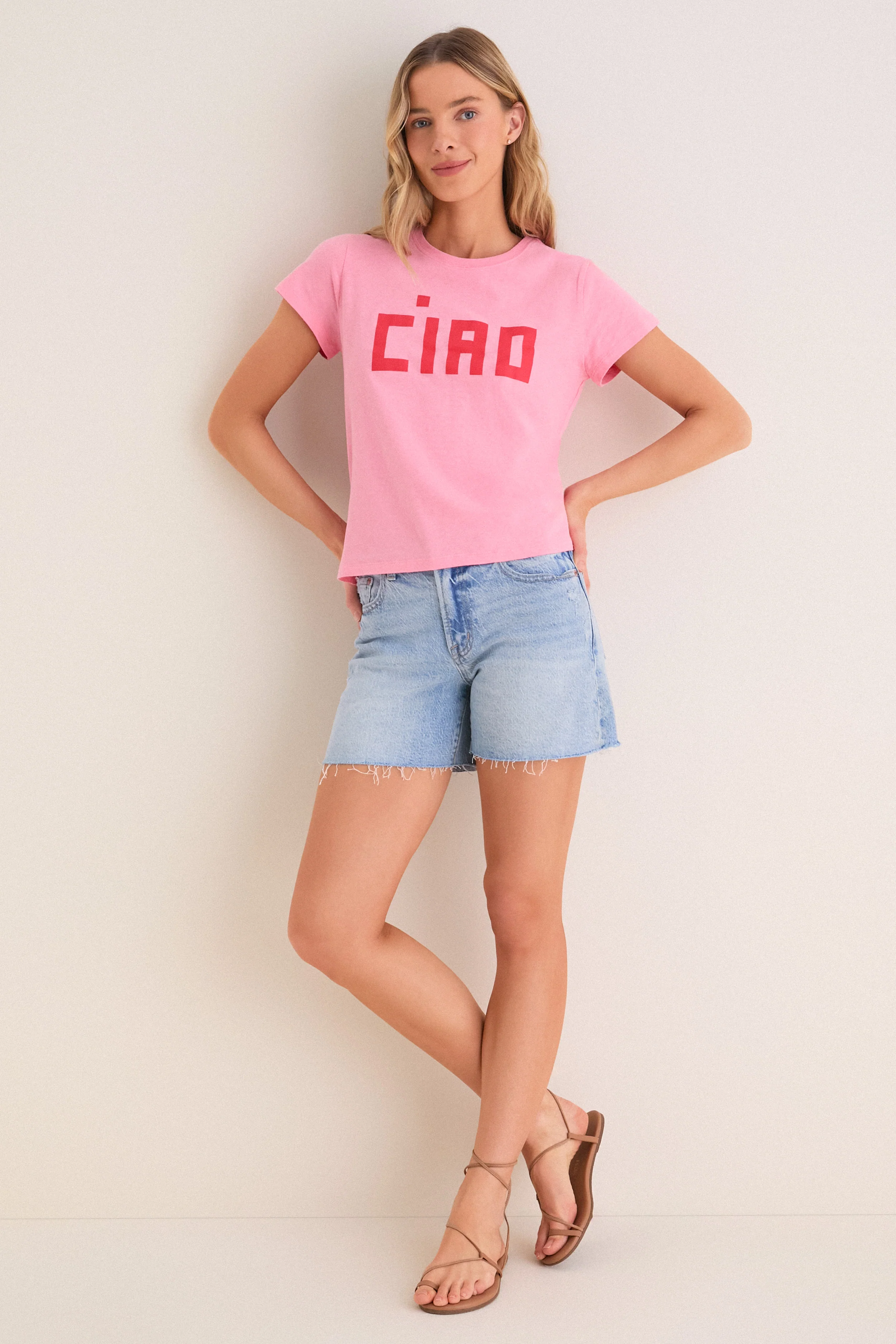 Bright Poppy and Petal Ciao Classic Tee - Image 6
