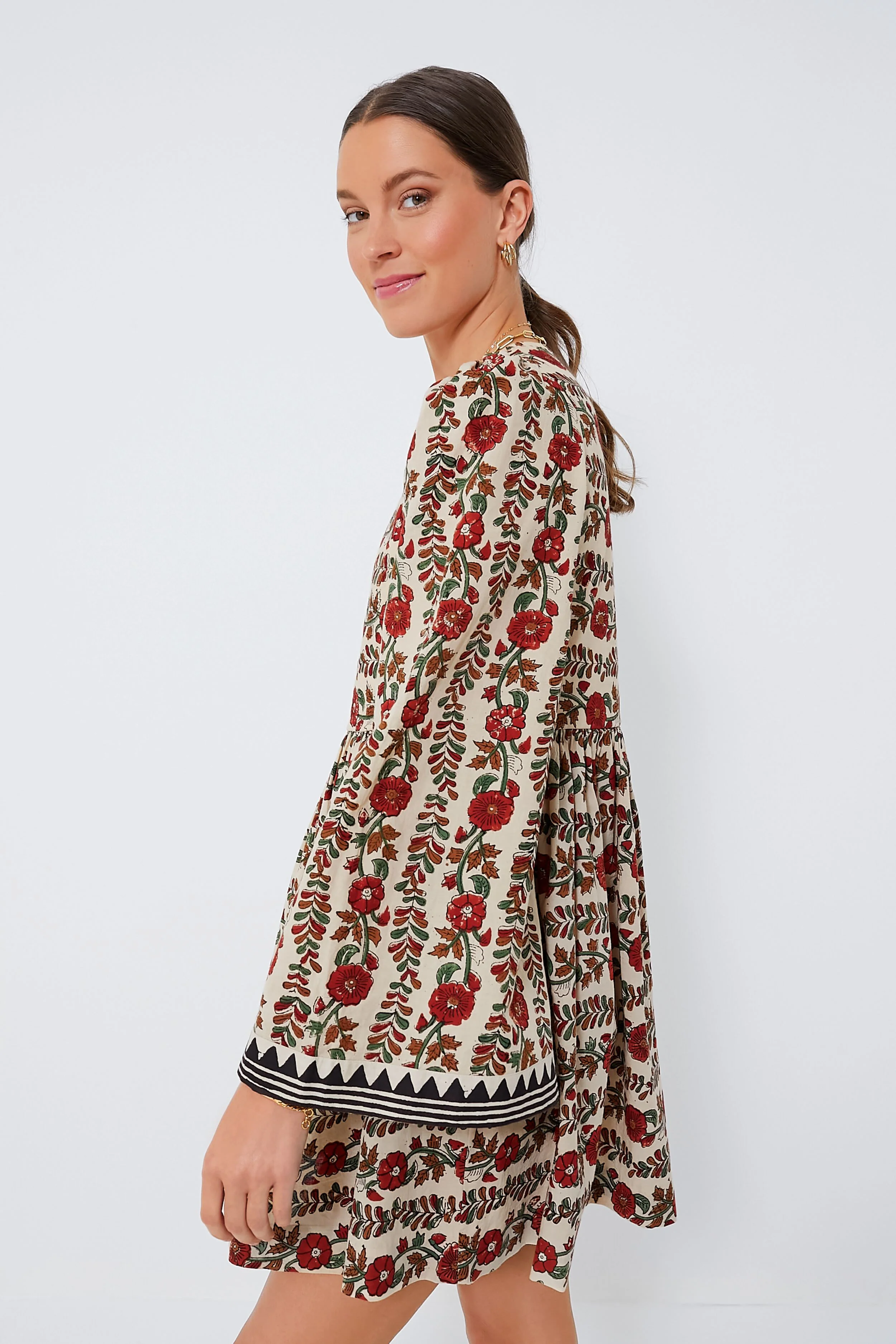 Brown Maple Short Savannah Climbing Ivy Dress - Image 3