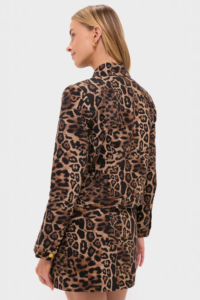 Brown Multi Patch Leopard Nyx Crop Jacket - Image 5