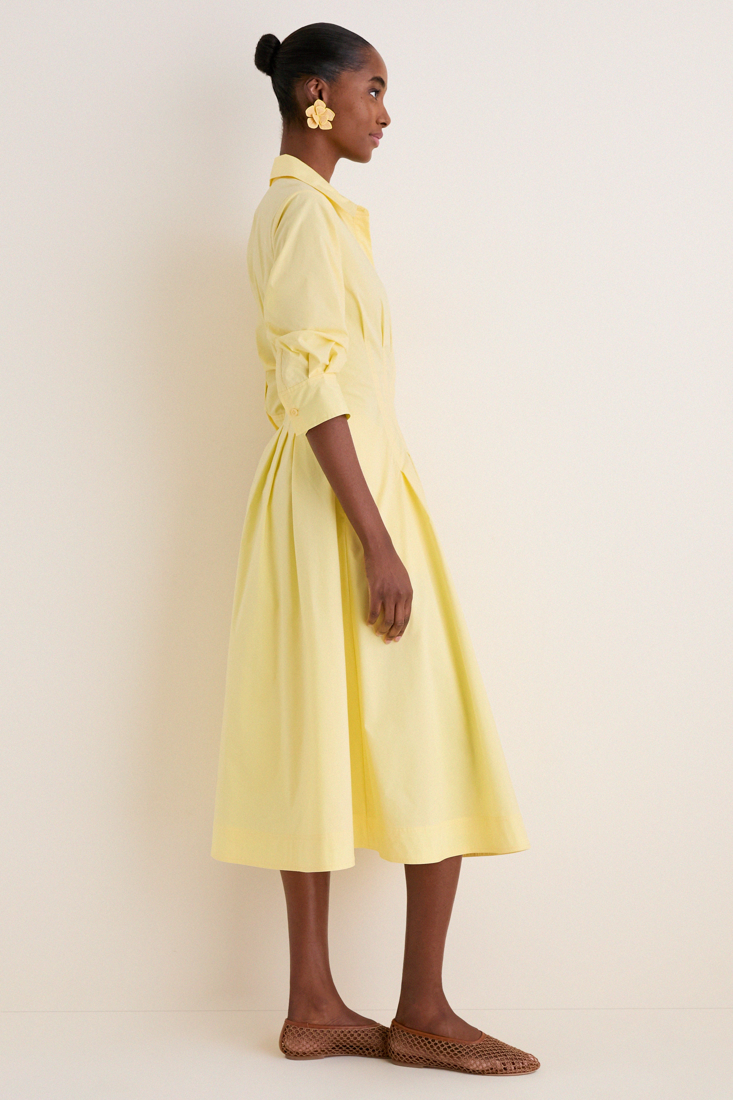Buttercream Jazz Pintuck Midi Dress - Image 3