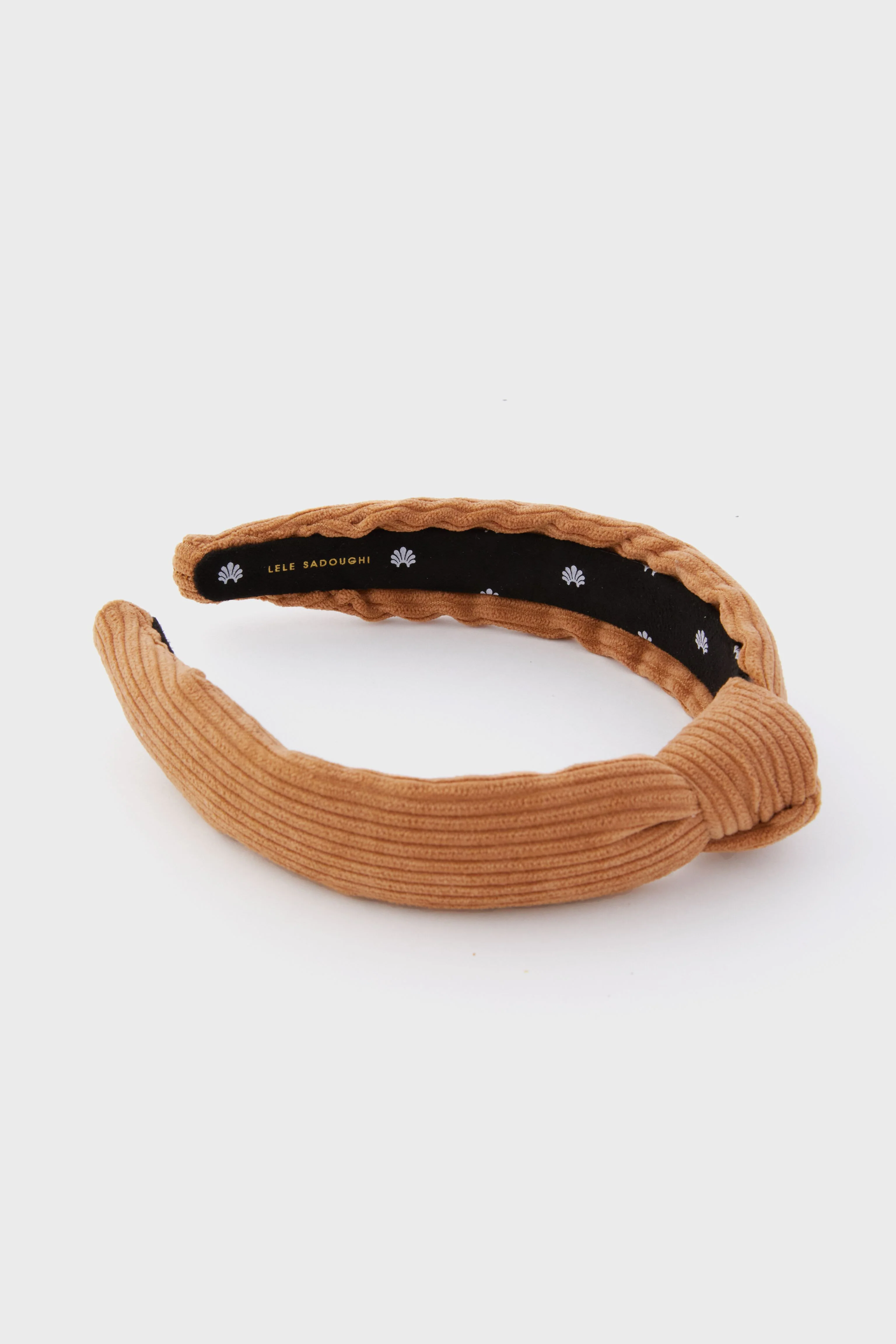 Camel Corduroy Slim Knotted Headband - Image 4