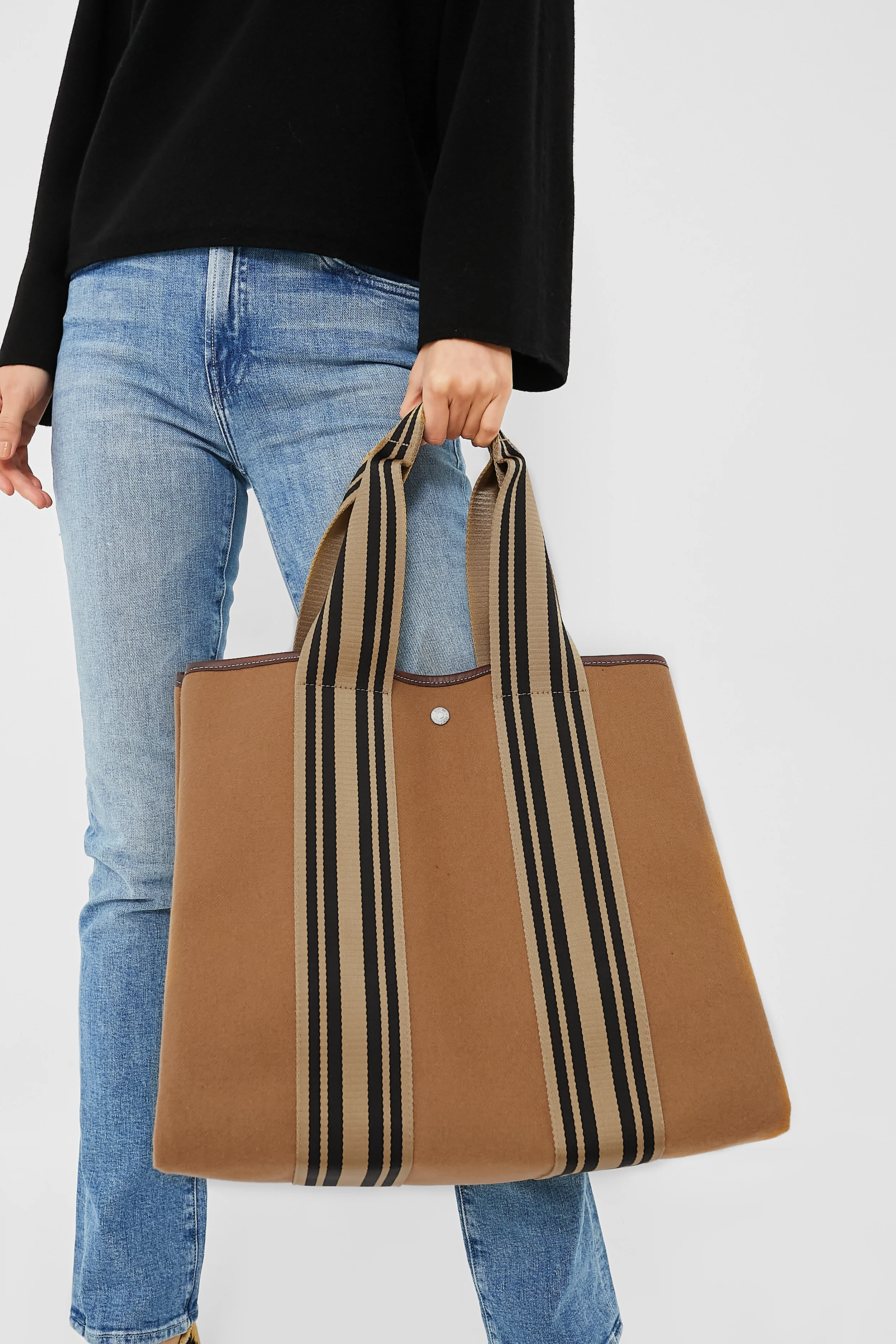 Camel Flannel Equestrian Traversee L Tote - Image 3