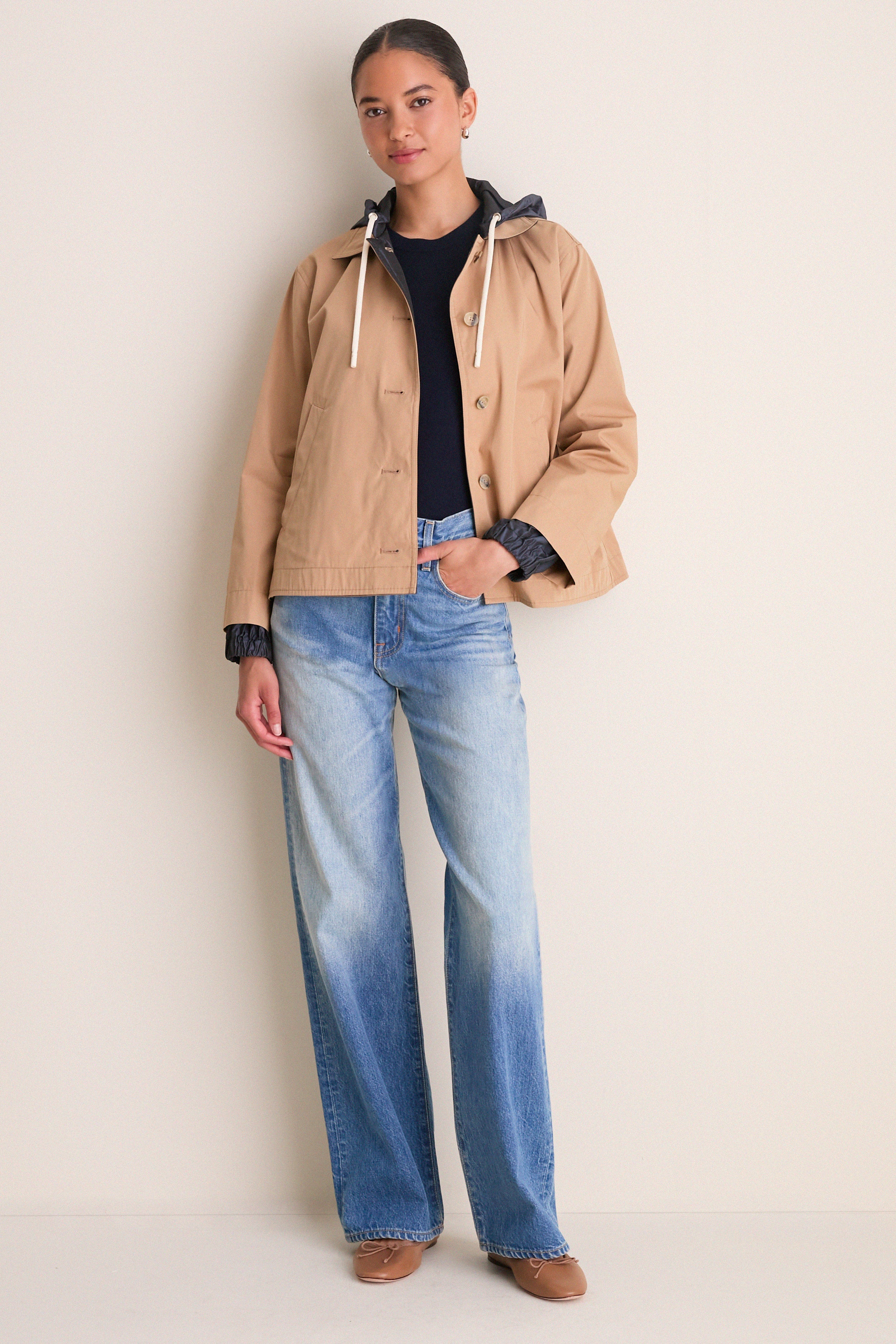 Camel to Navy Reversible Coat - Image 6