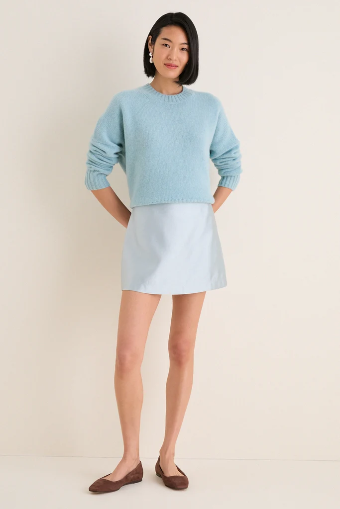 Cameo Blue Cashmere Henri Crewneck - Image 6