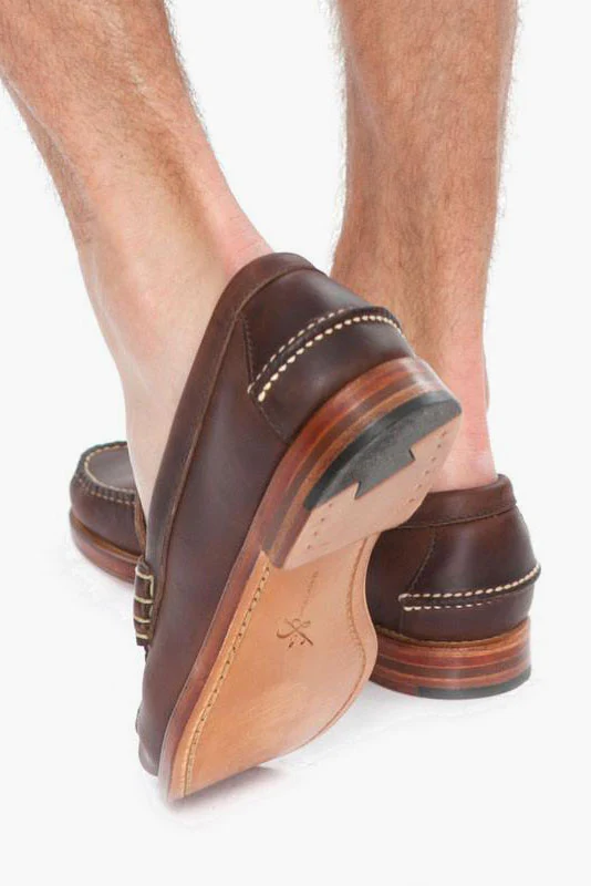 Carolina Brown Chromexcel Beefroll Penny Loafers - Image 4
