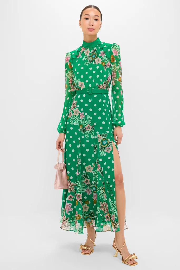 Celosia Polka Jacqui-B Maxi Dress - Image 3