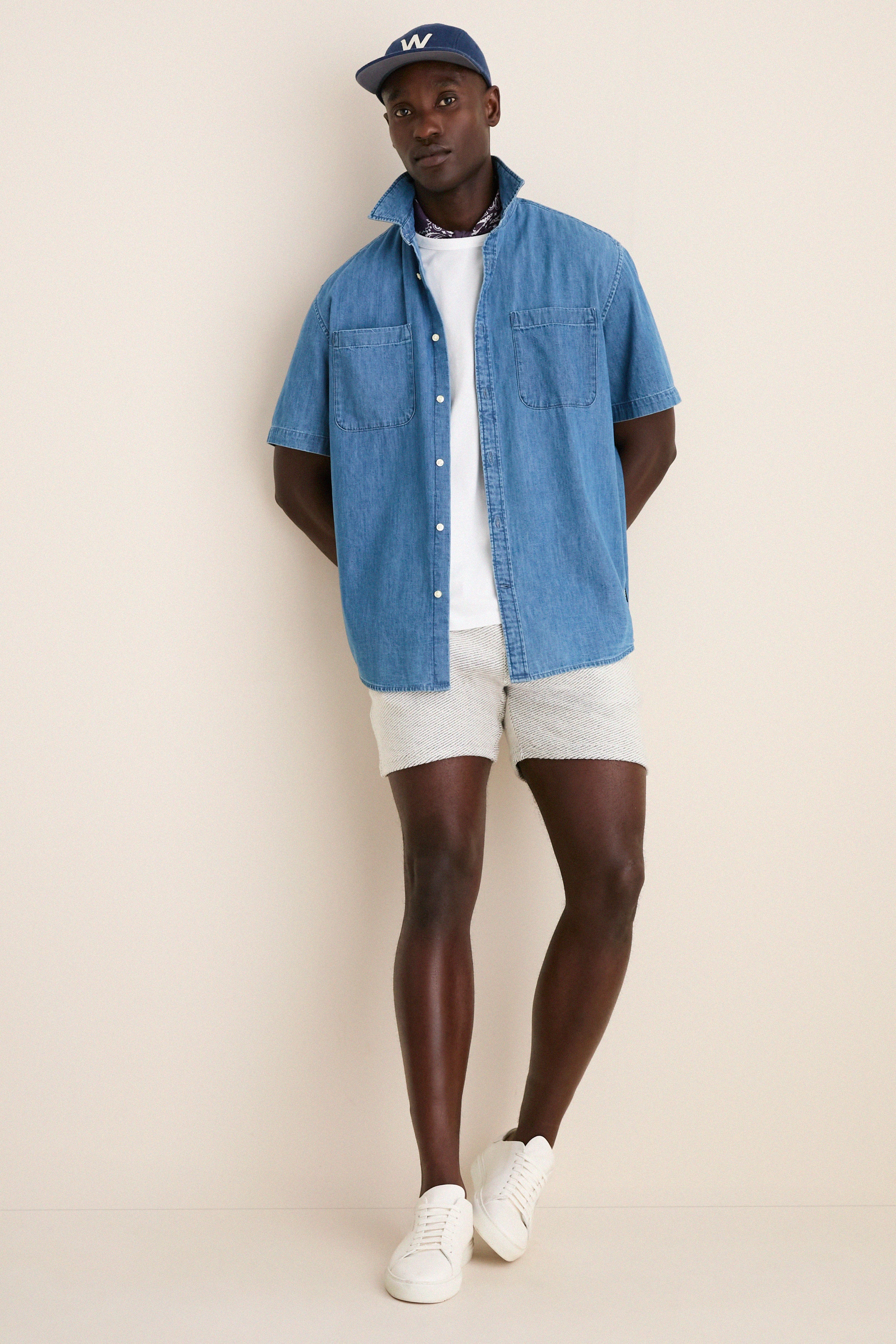Chambray Ashbrooke Short Sleeve Shirt - Image 2