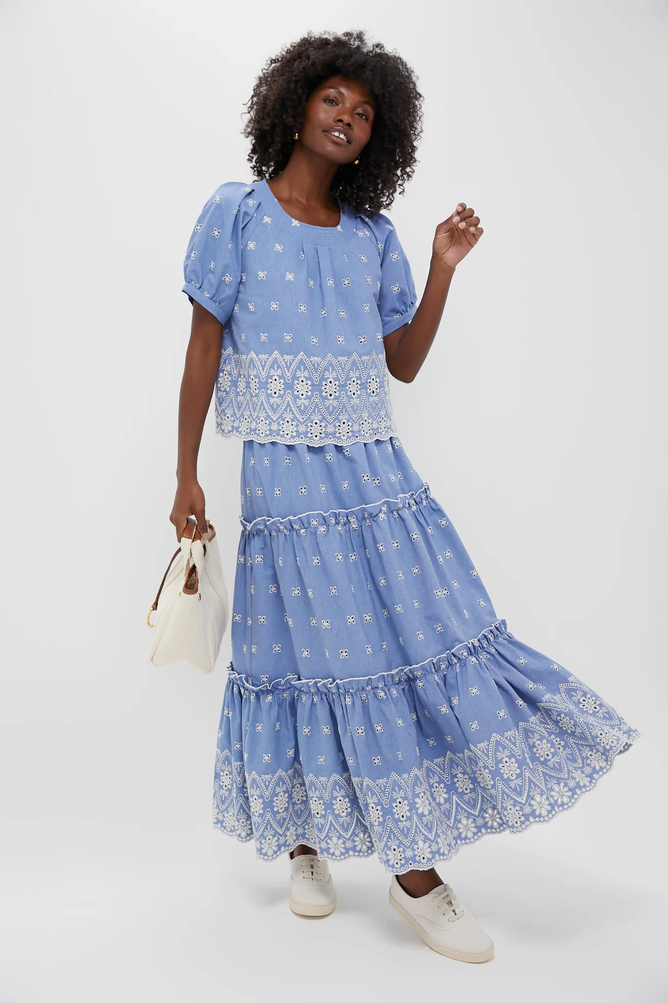 Chambray Embroidered Fontalina Blouse - Image 2