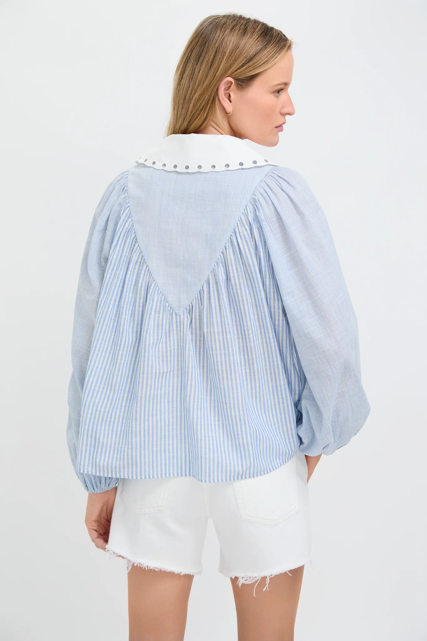 Chambray Stripe Leti Blouse - Image 4