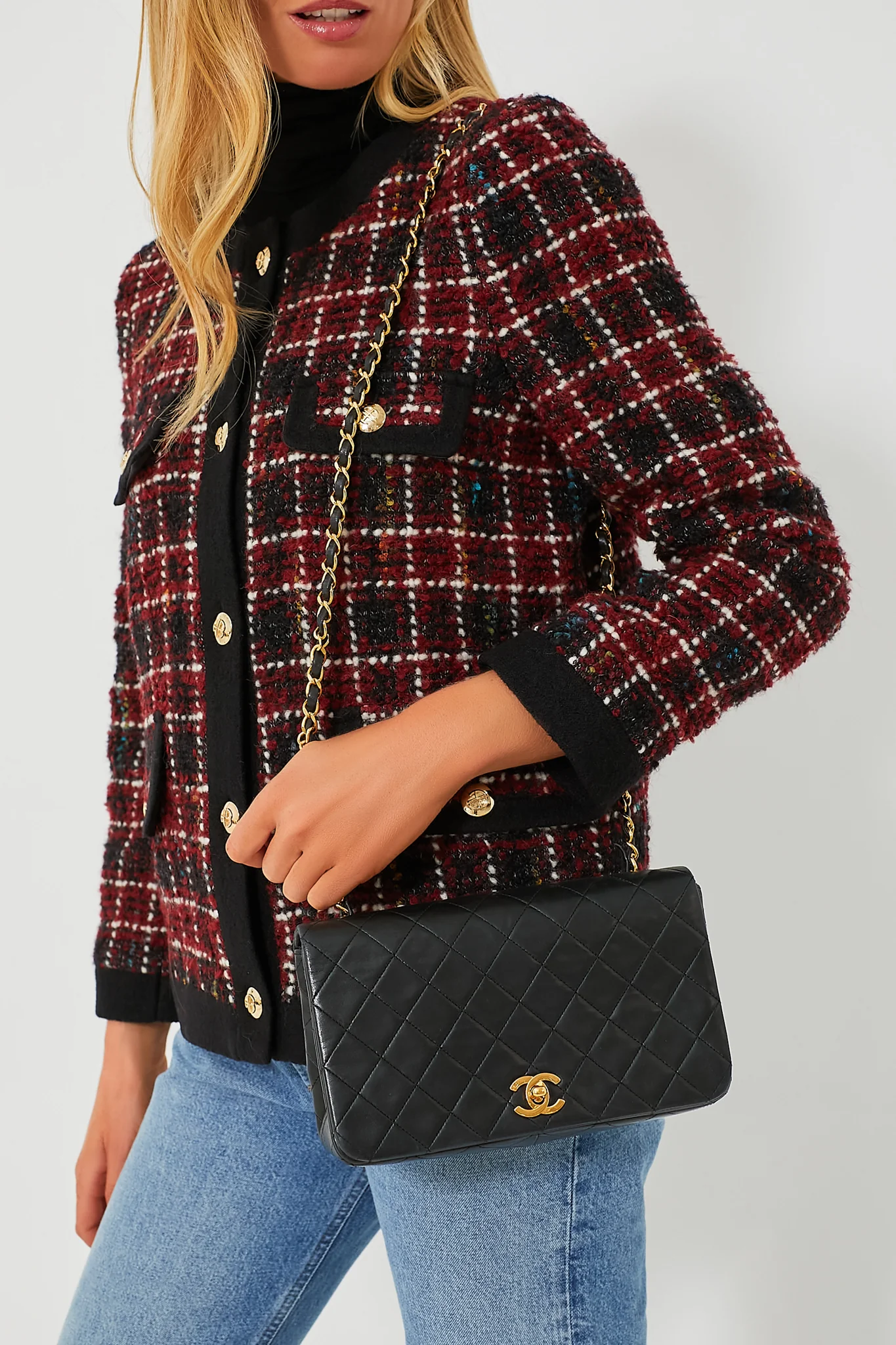 CHANEL Black Quilted Lambskin Single Flap - Image 3