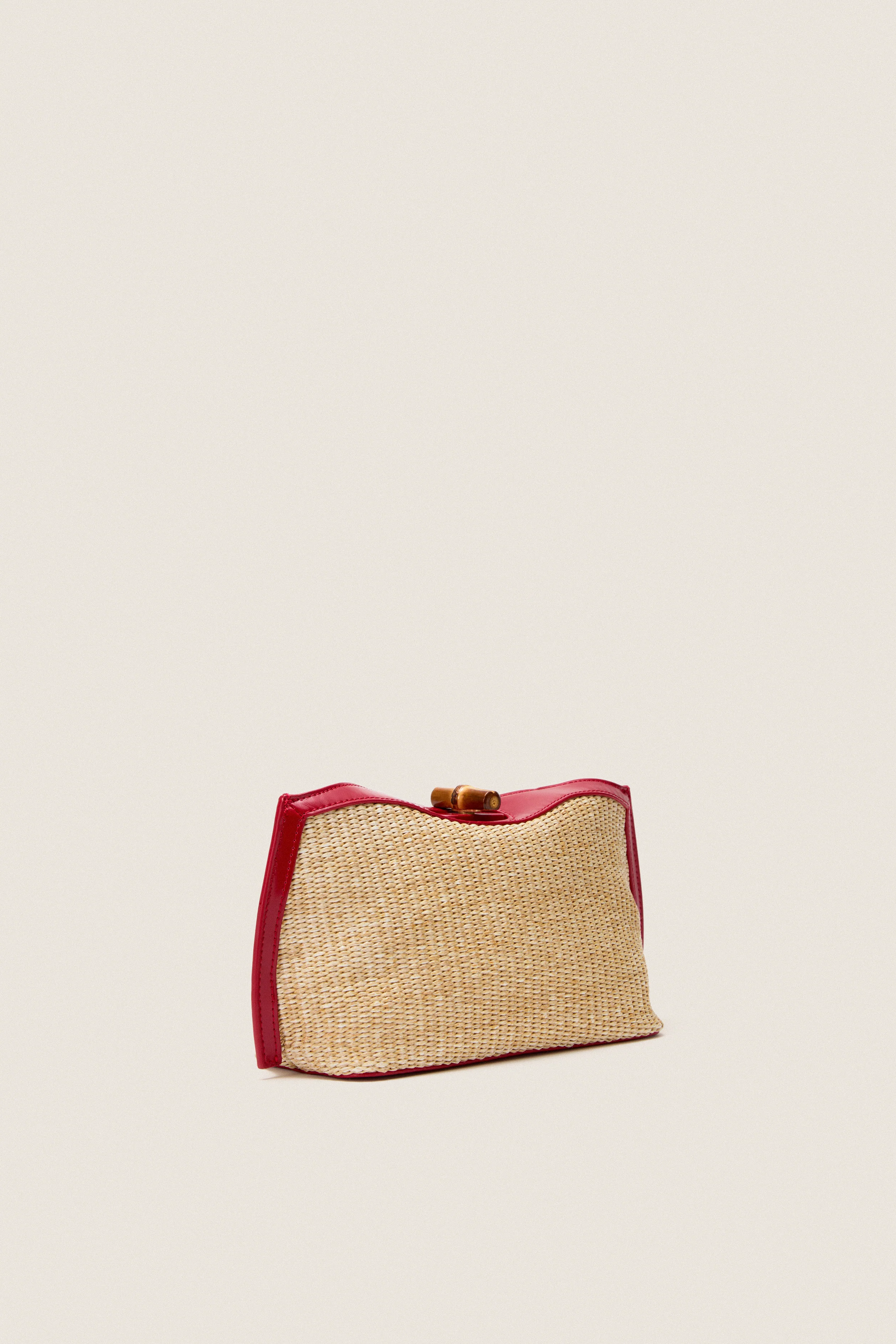 Cherry and Raffia Lock Clutch - Image 4