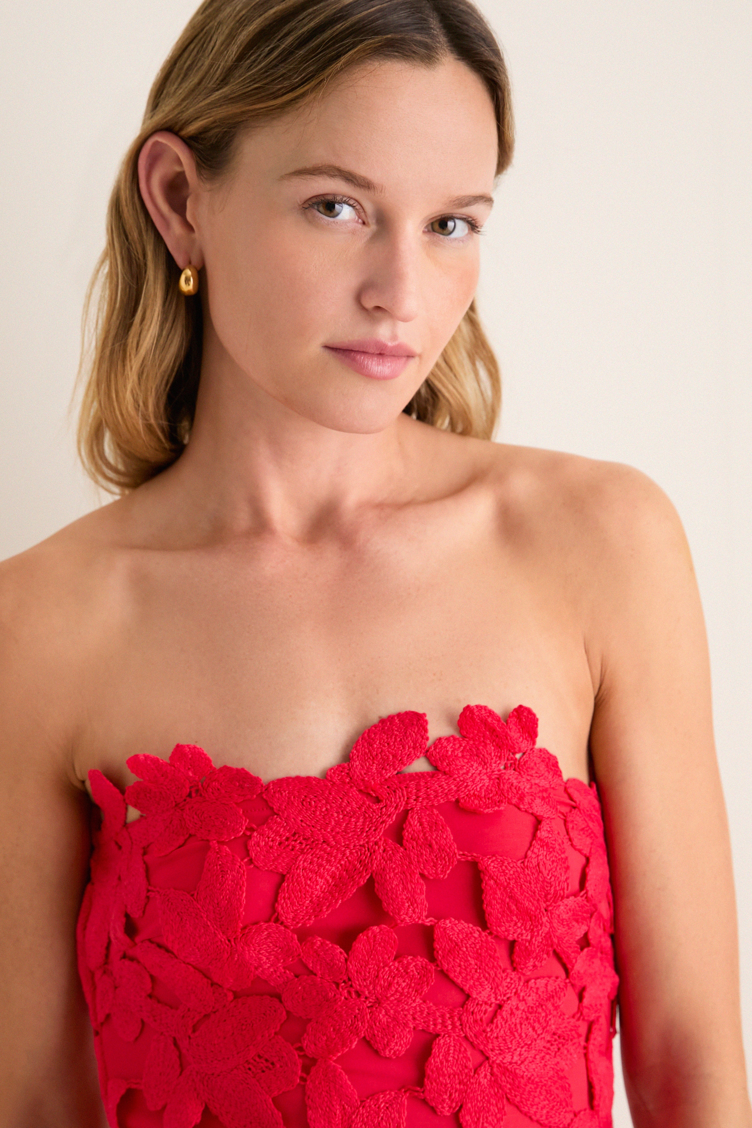 Cherry Red Philomena Midi Dress - Image 6