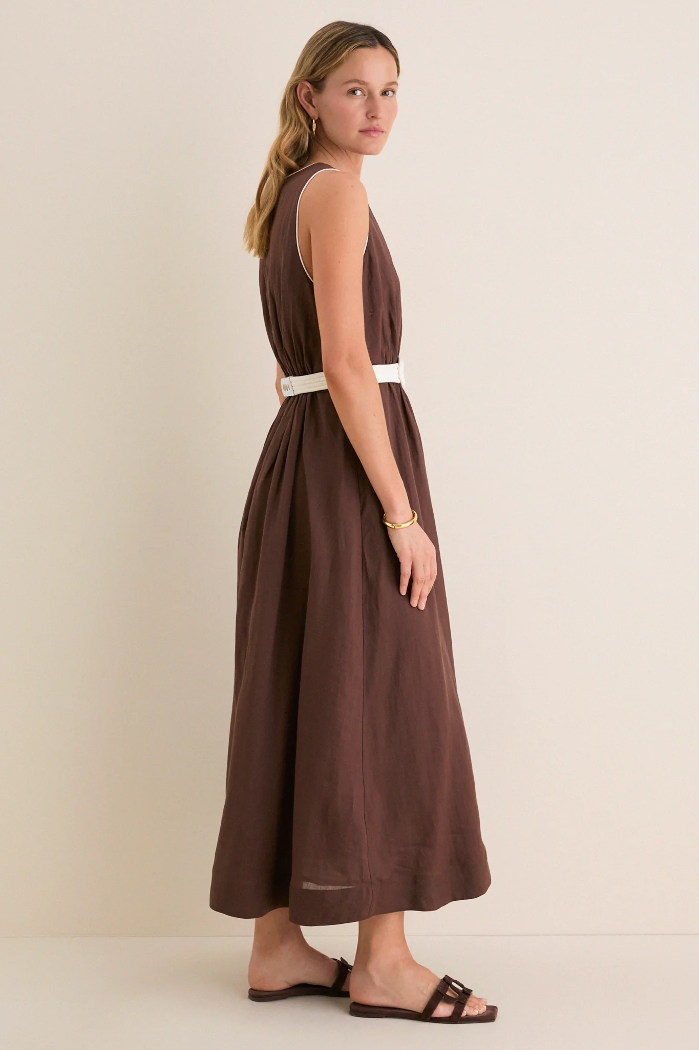 Chestnut Rope Belt Leonie Dress - Image 4
