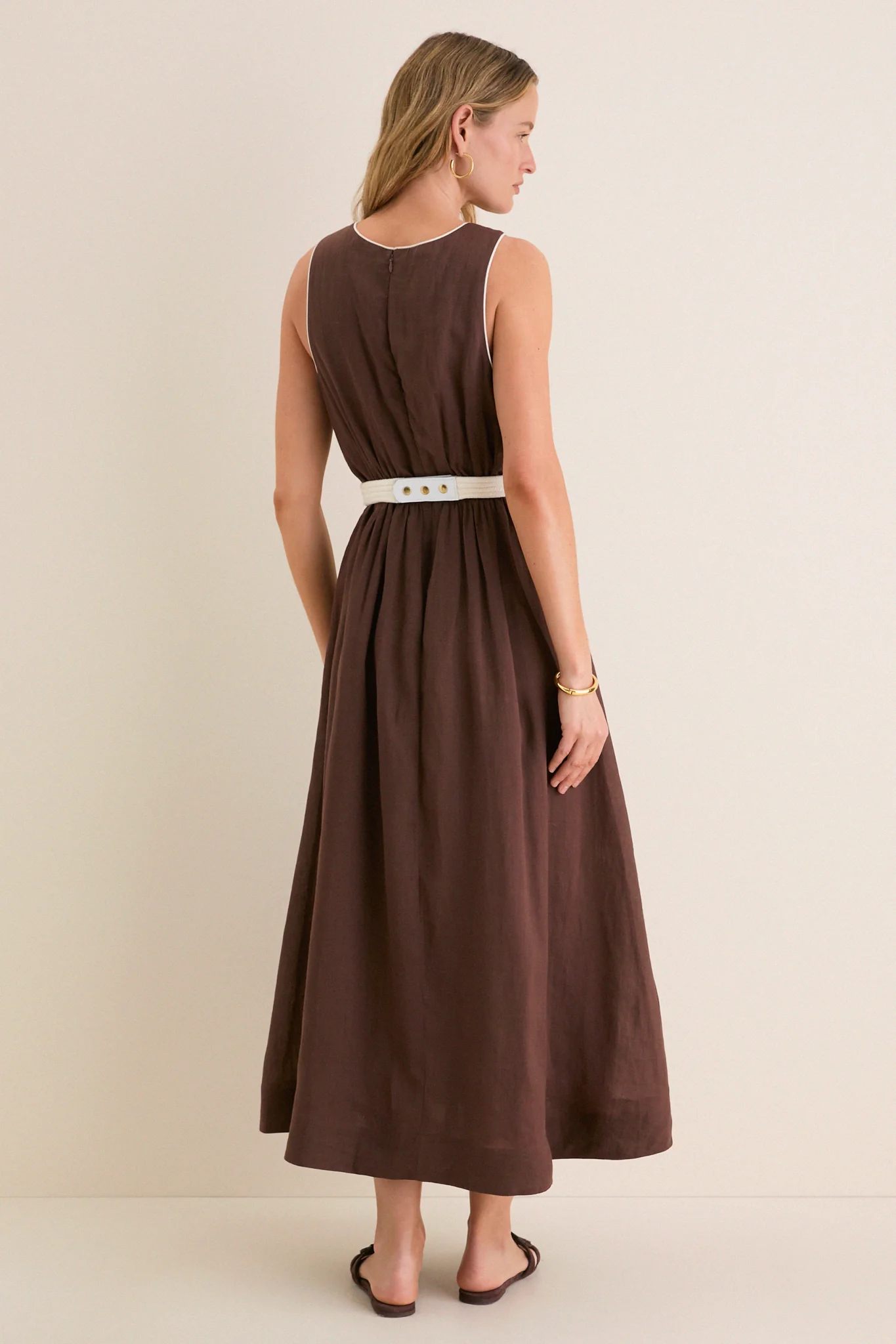 Chestnut Rope Belt Leonie Dress - Image 5