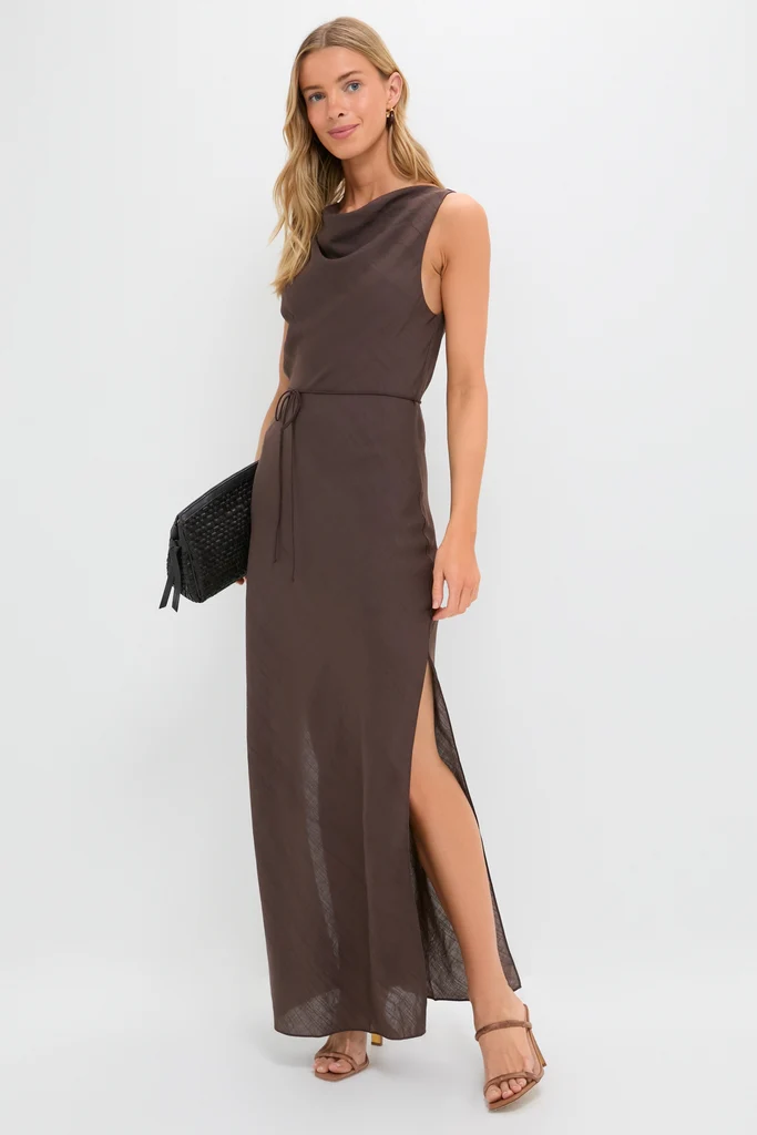 Chocolate Serine Maxi Dress - Image 2