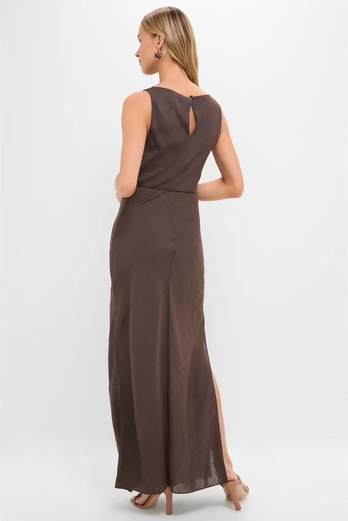 Chocolate Serine Maxi Dress - Image 4