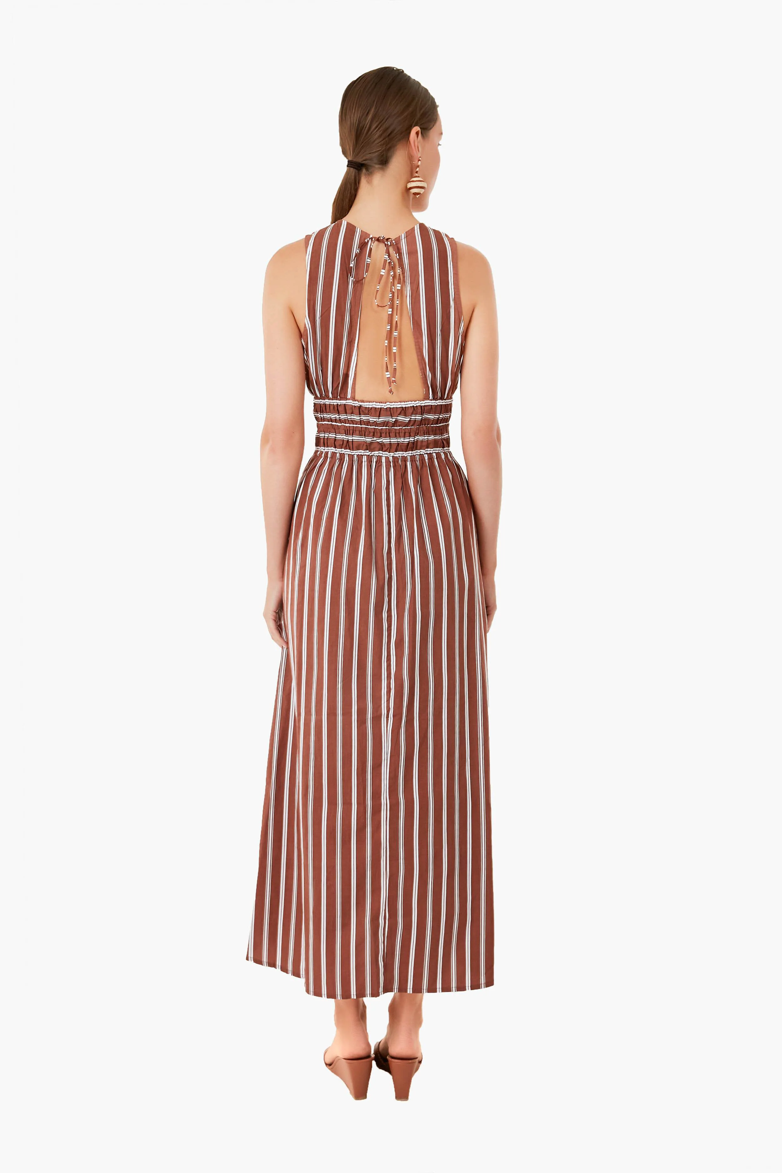 Cinnamon Maya Stripe Jean Midi Dress - Image 4