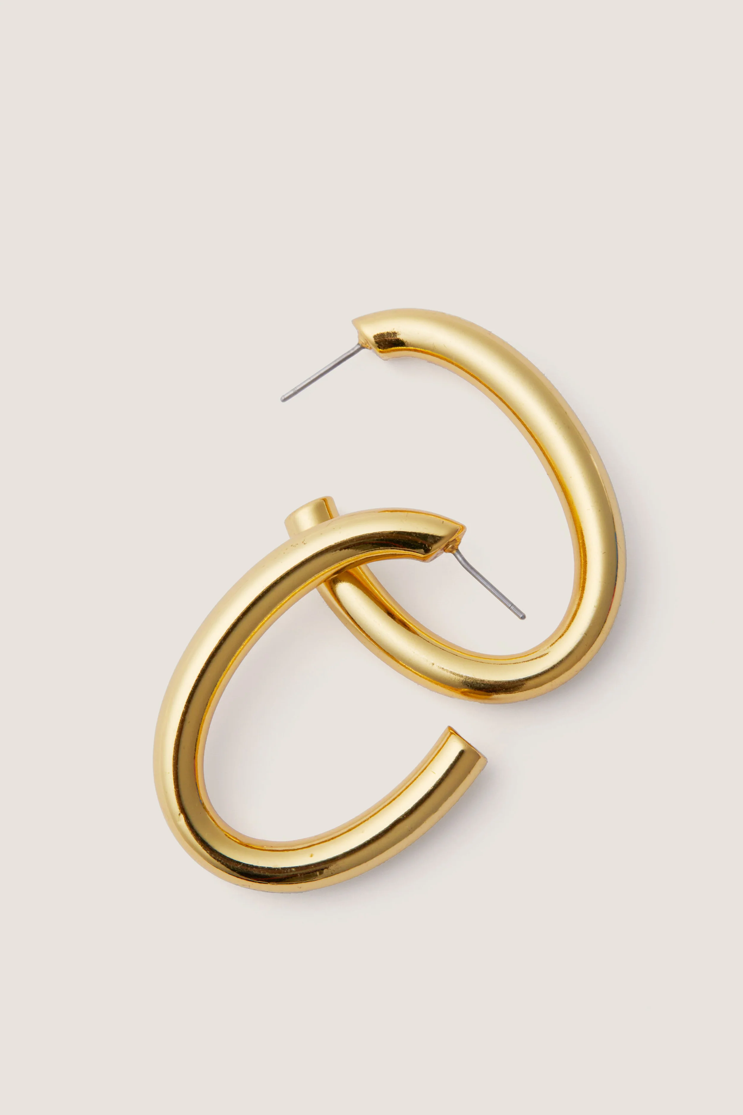 Classic Gold Oval Hoops - Image 3