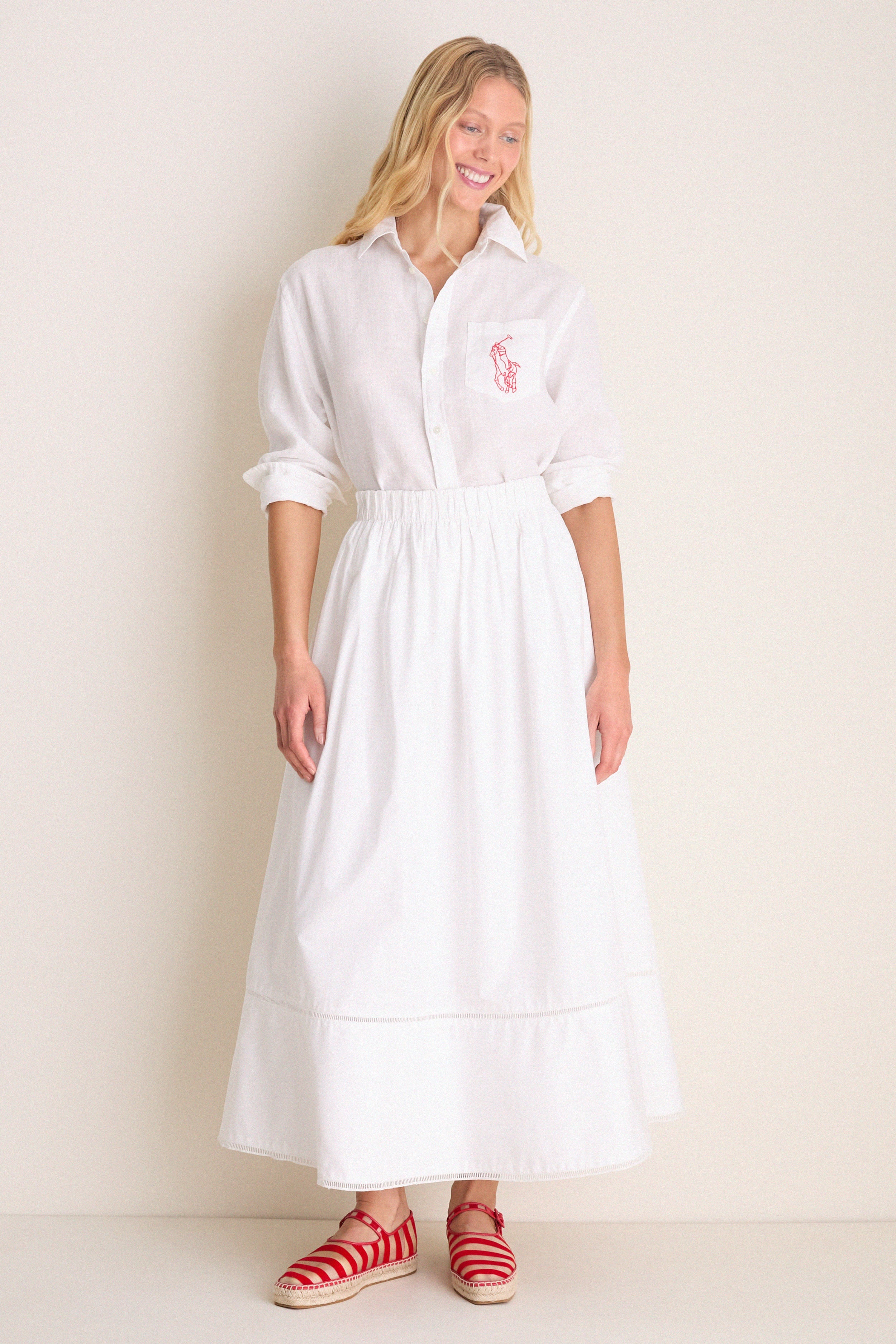 Classic Oxford White Linen Button Down - Image 6