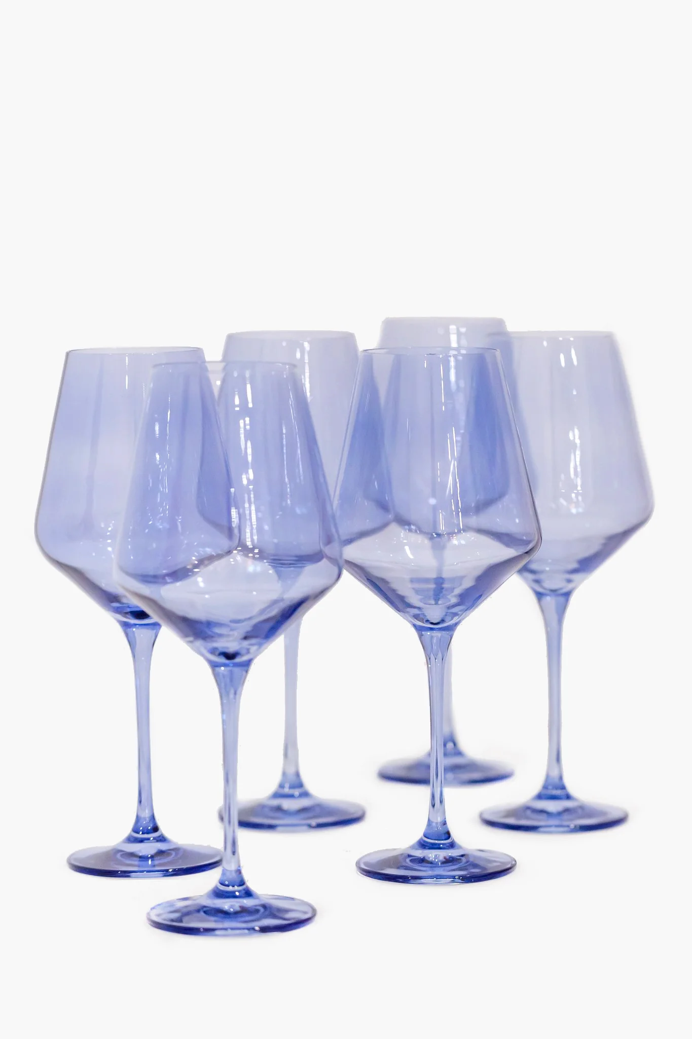 Cobalt Blue Stemmed Wine Glasses (Set of 6) - Image 3