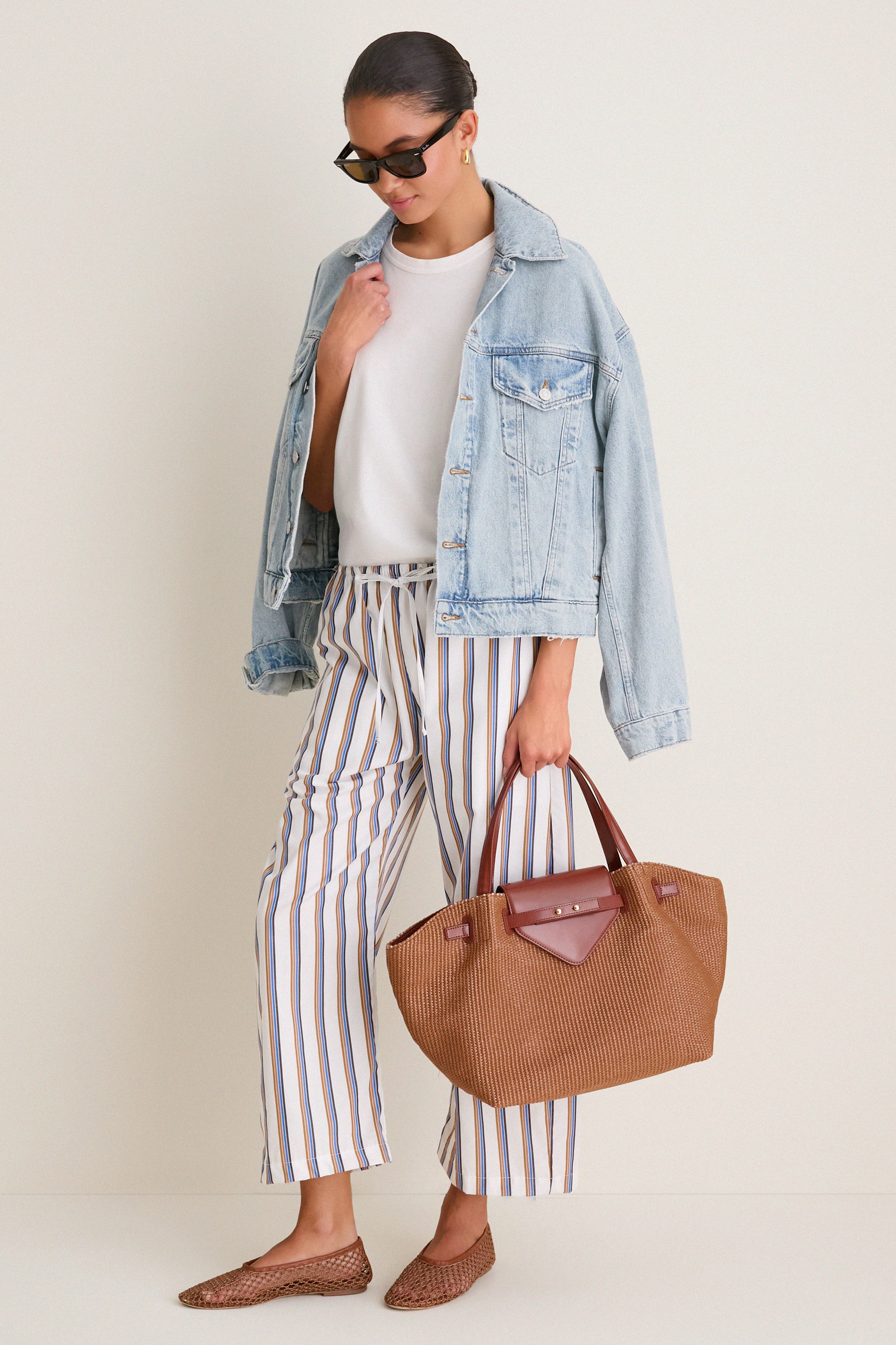 Cognac Raffia Blaine Tote - Image 3