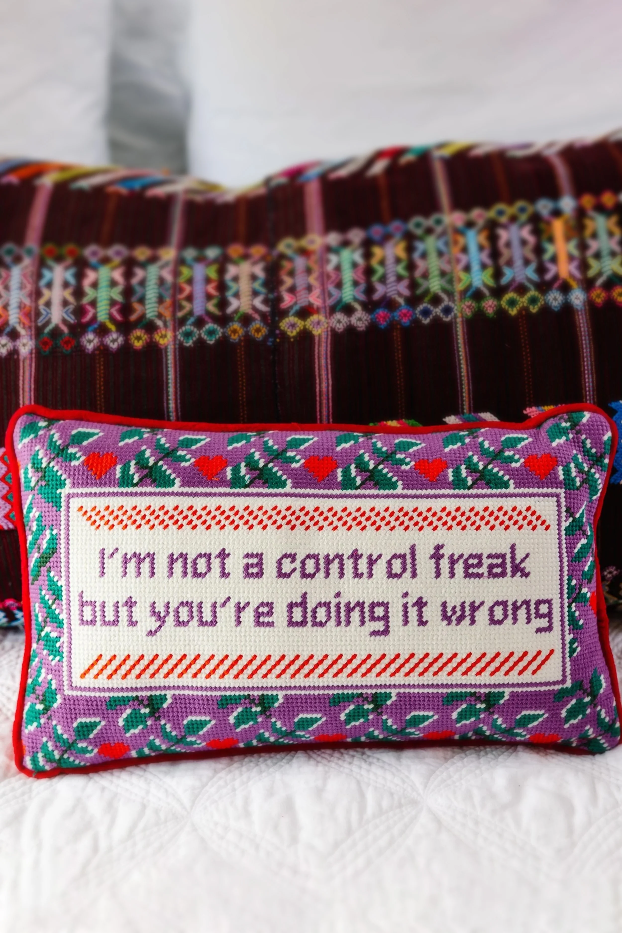 Control Freak Needlepoint Pillow - Image 2