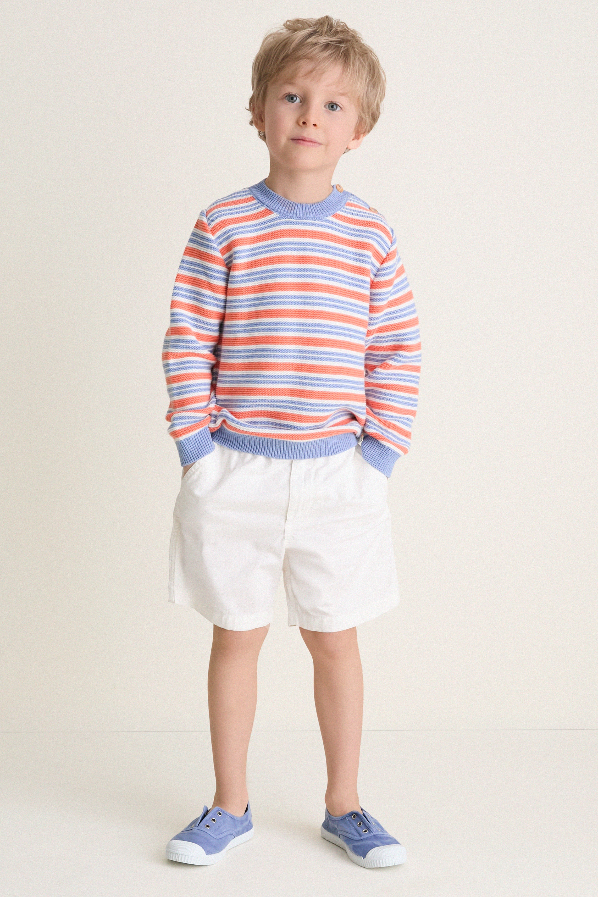 Coral Stripe Bromo Cotton Jumper - Image 3