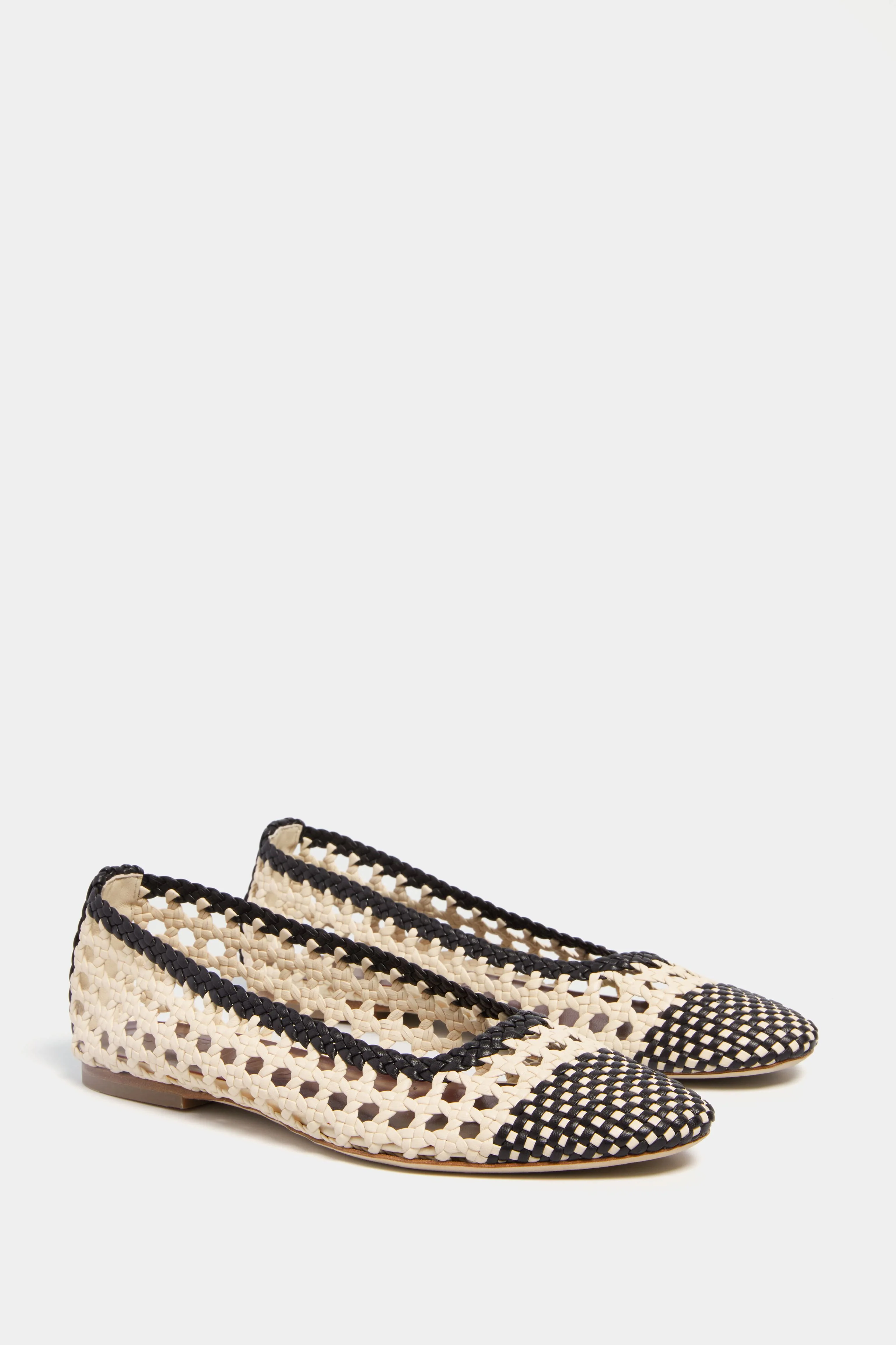 Cream and Black Nell Crochet Ballerina - Image 4