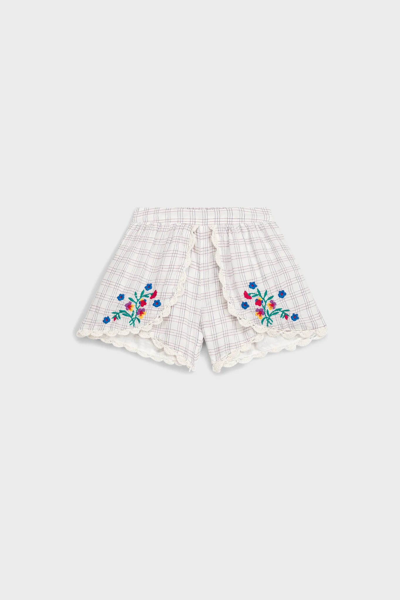 Cream Cruise Checks Asya Shorts