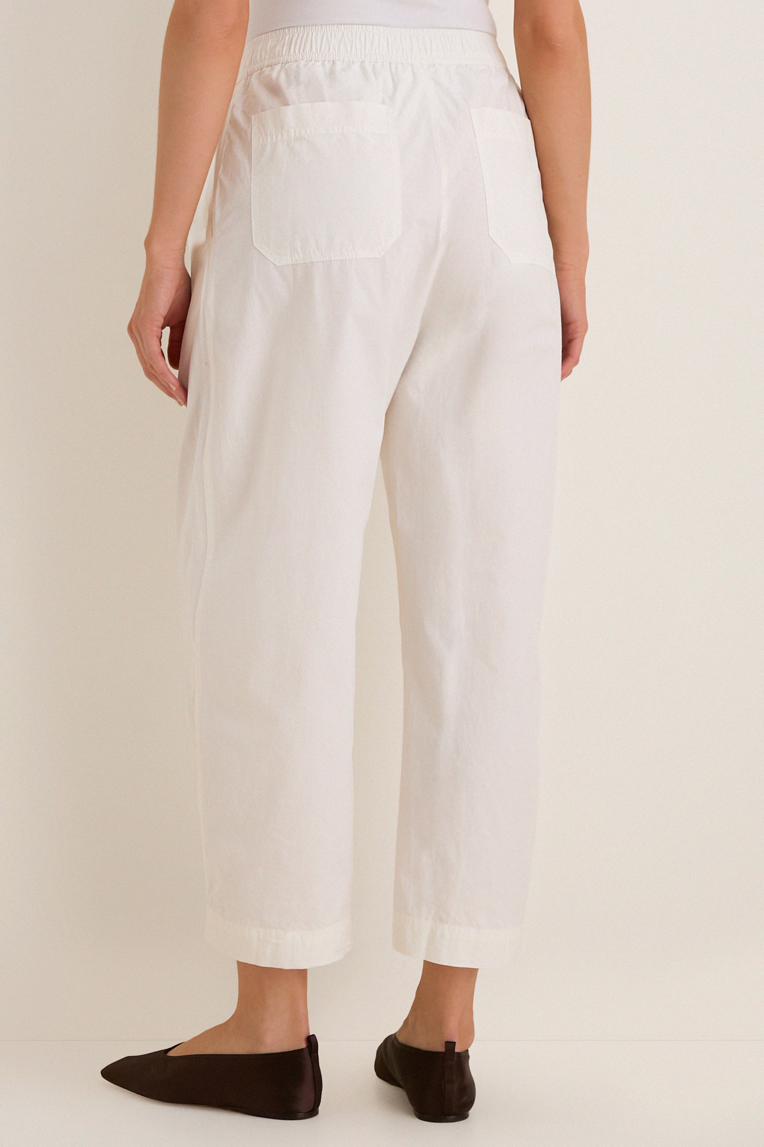 Cream Spa Pleat Pant - Image 4