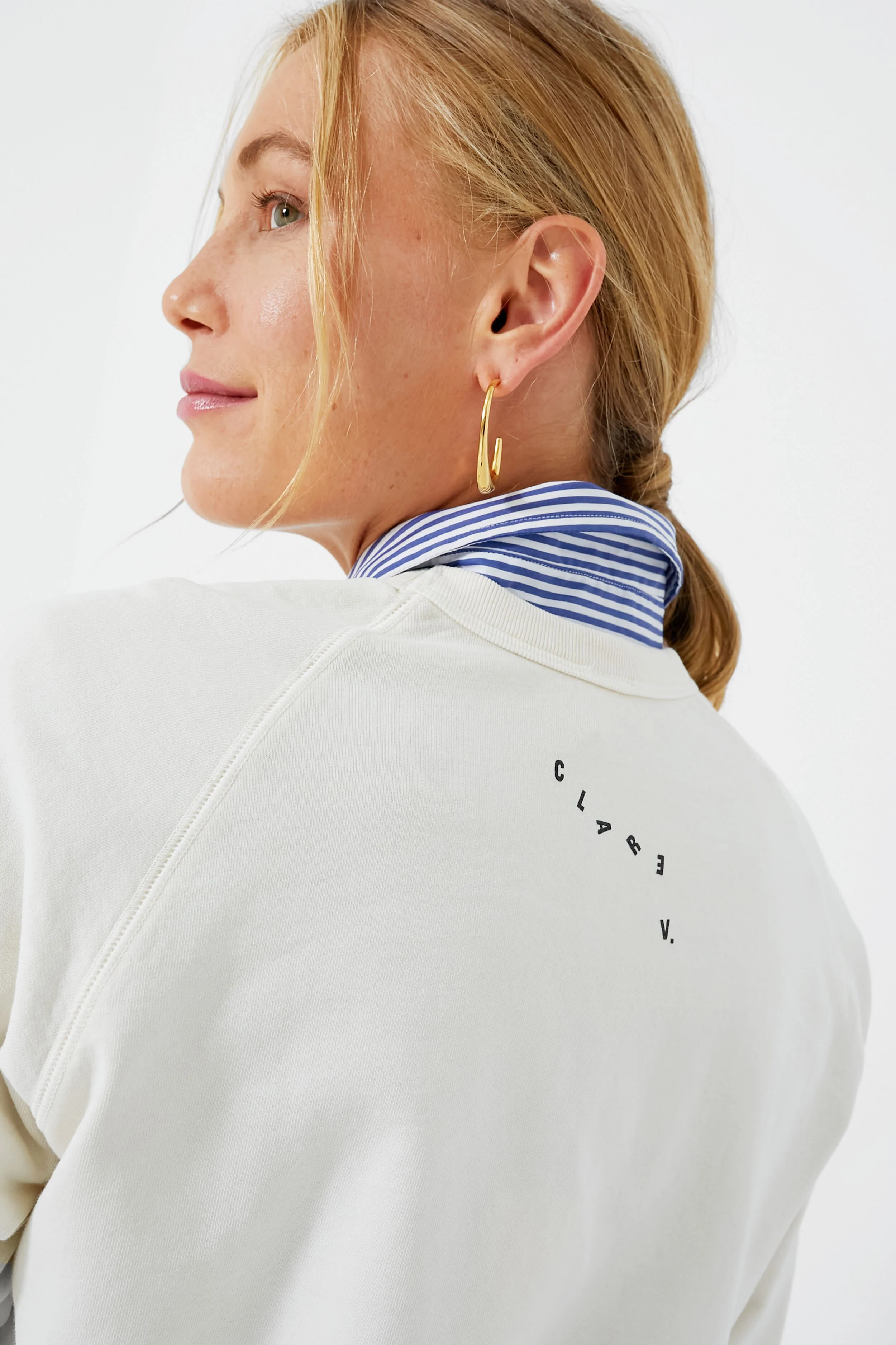 Cream with Black Valle de Loire Sweatshirt - Image 5