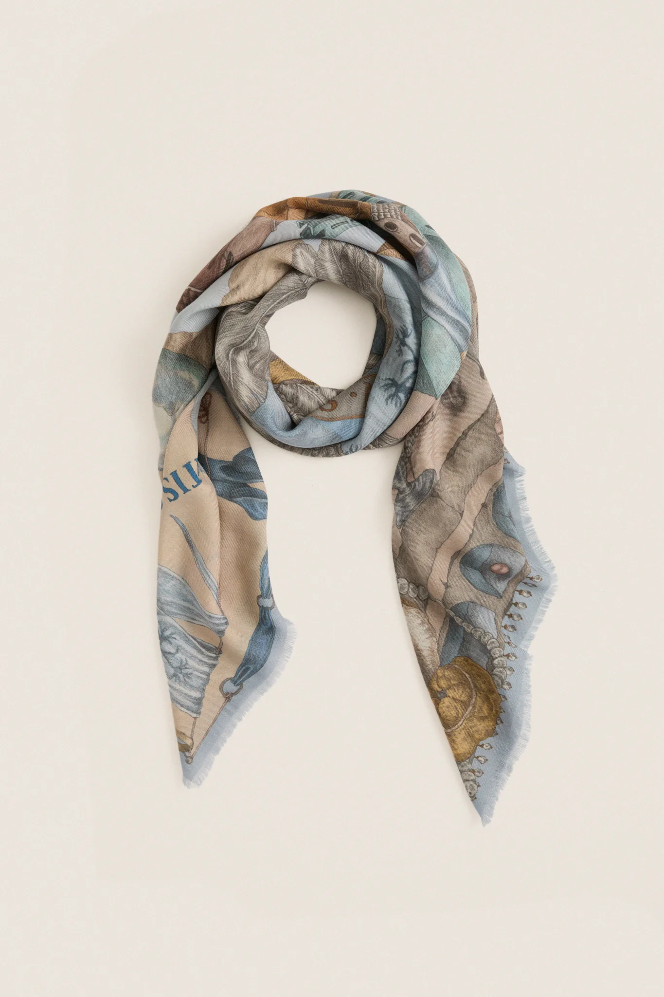 Crystal and Calcite Glass Swan Square Scarf - Image 5