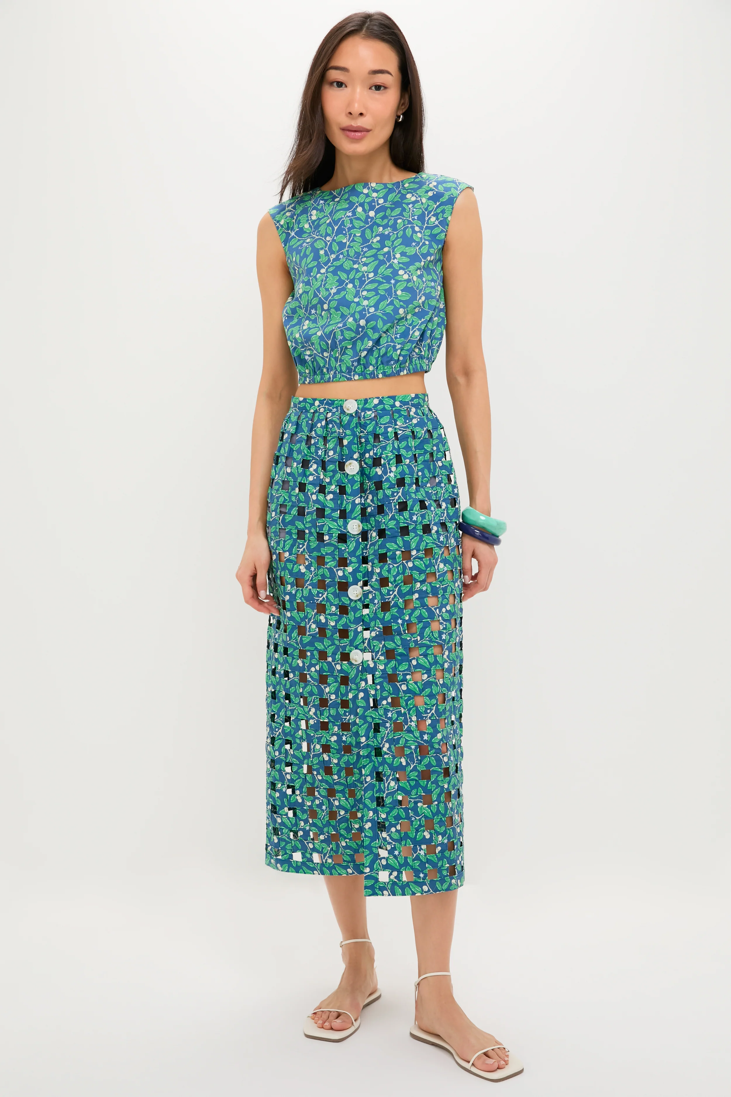 Dark Blue Limes Cinched Top - Image 6